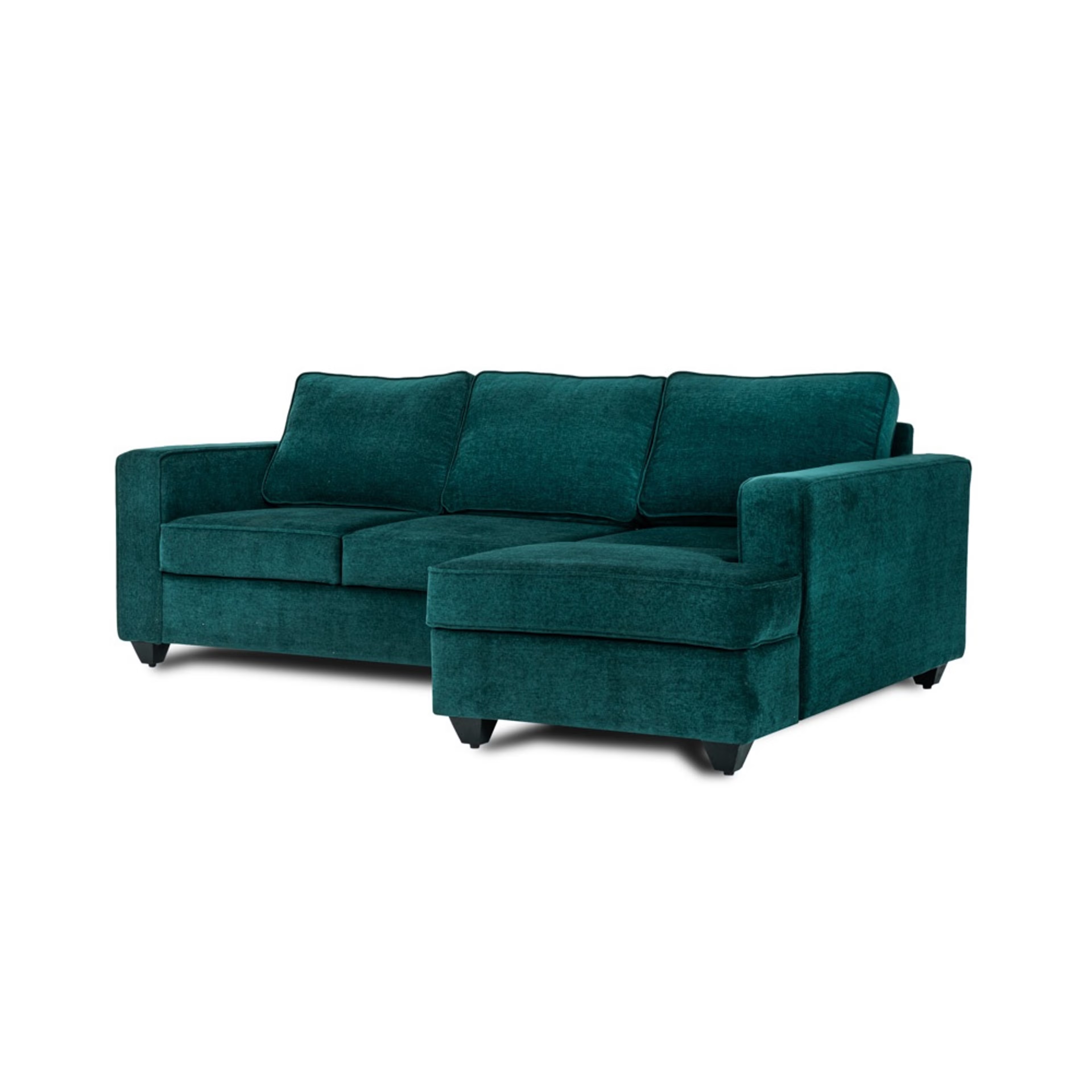 Home 39 Wakefit Napper L Shape Sofa Set (2 Seater + Right Aligned Chaise) Sectional, Without Storage, 2 + Right Aligned Chaise, Malibu Green