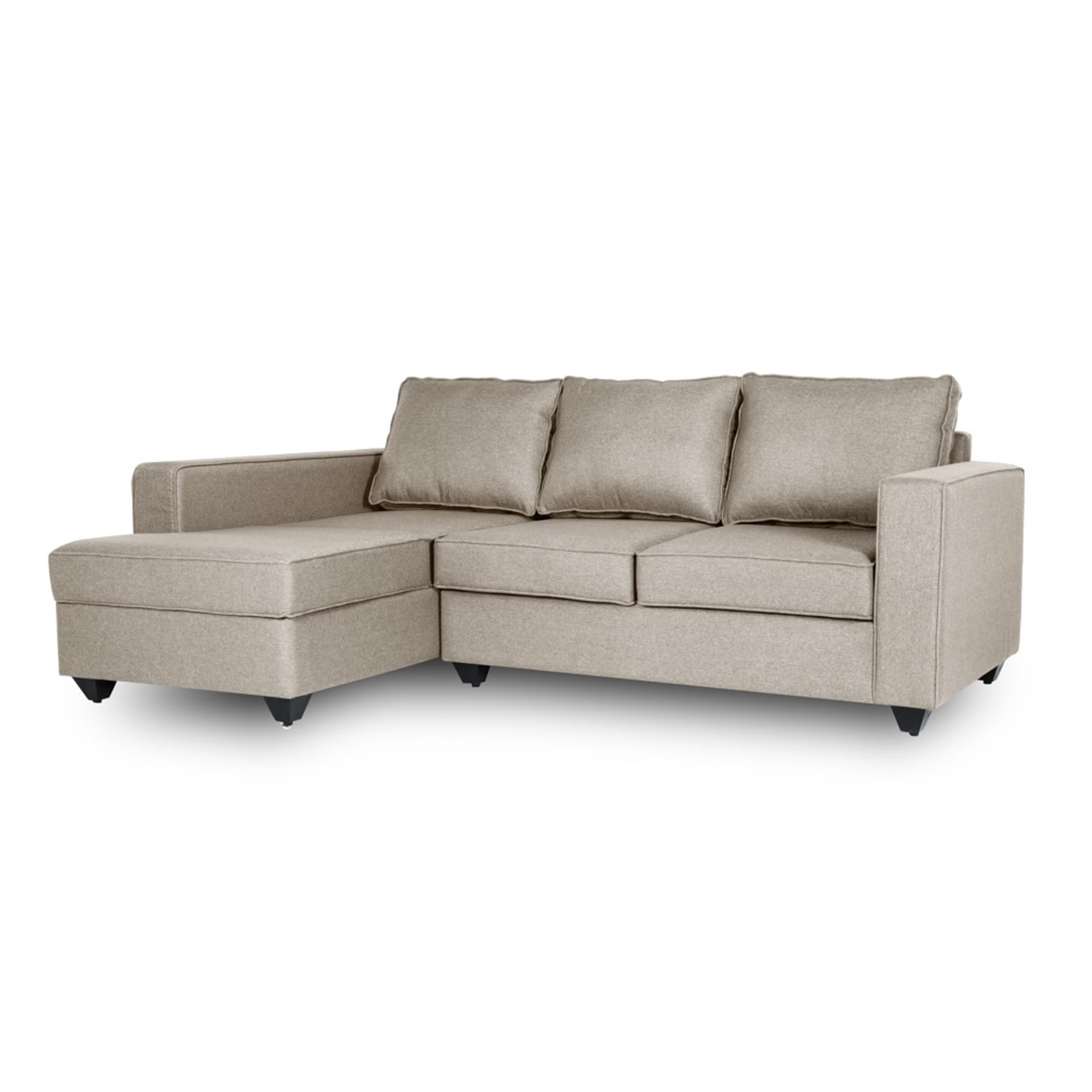 Home 44 Wakefit Napper L Shape Sofa Set (2 Seater + Left Aligned Chaise) Sectional, Without Storage, 2 + Left Aligned Chaise, Omega Pearl