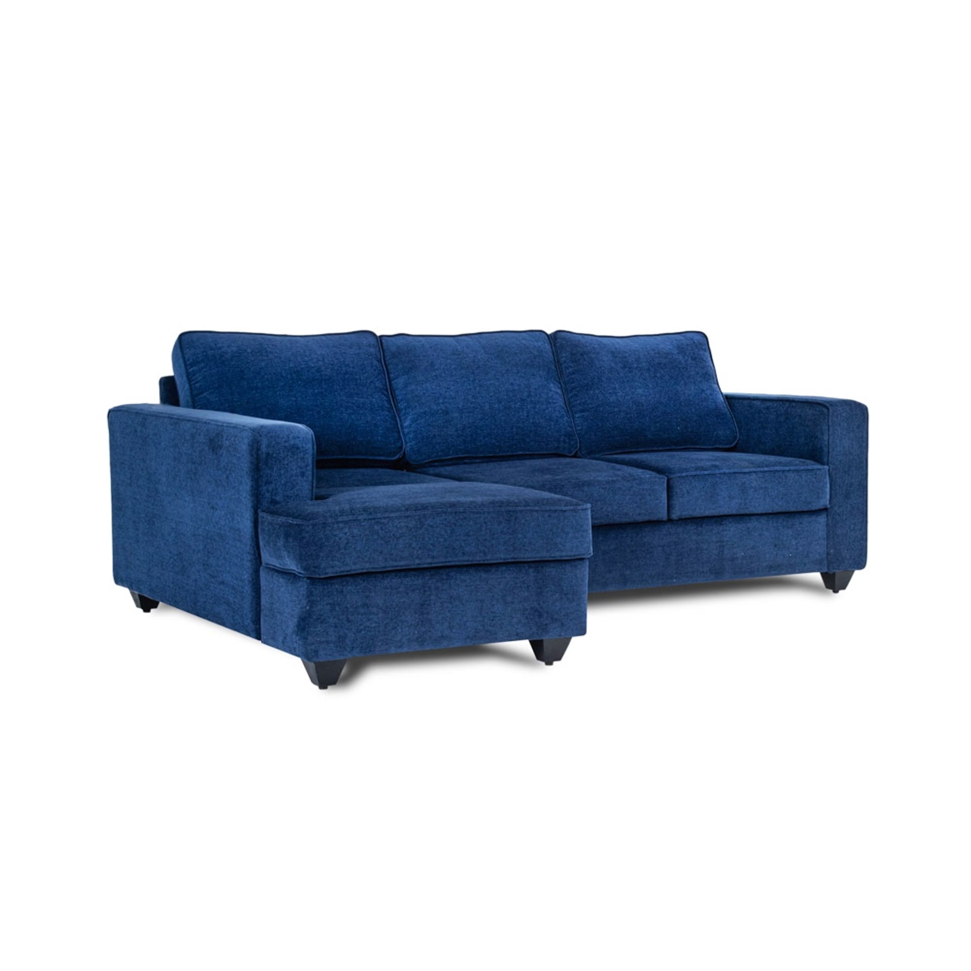 Home 40 Wakefit Napper L Shape Sofa Set (2 Seater + Left Aligned Chaise) Sectional, Without Storage, 2 + Left Aligned Chaise, Cobalt Blue