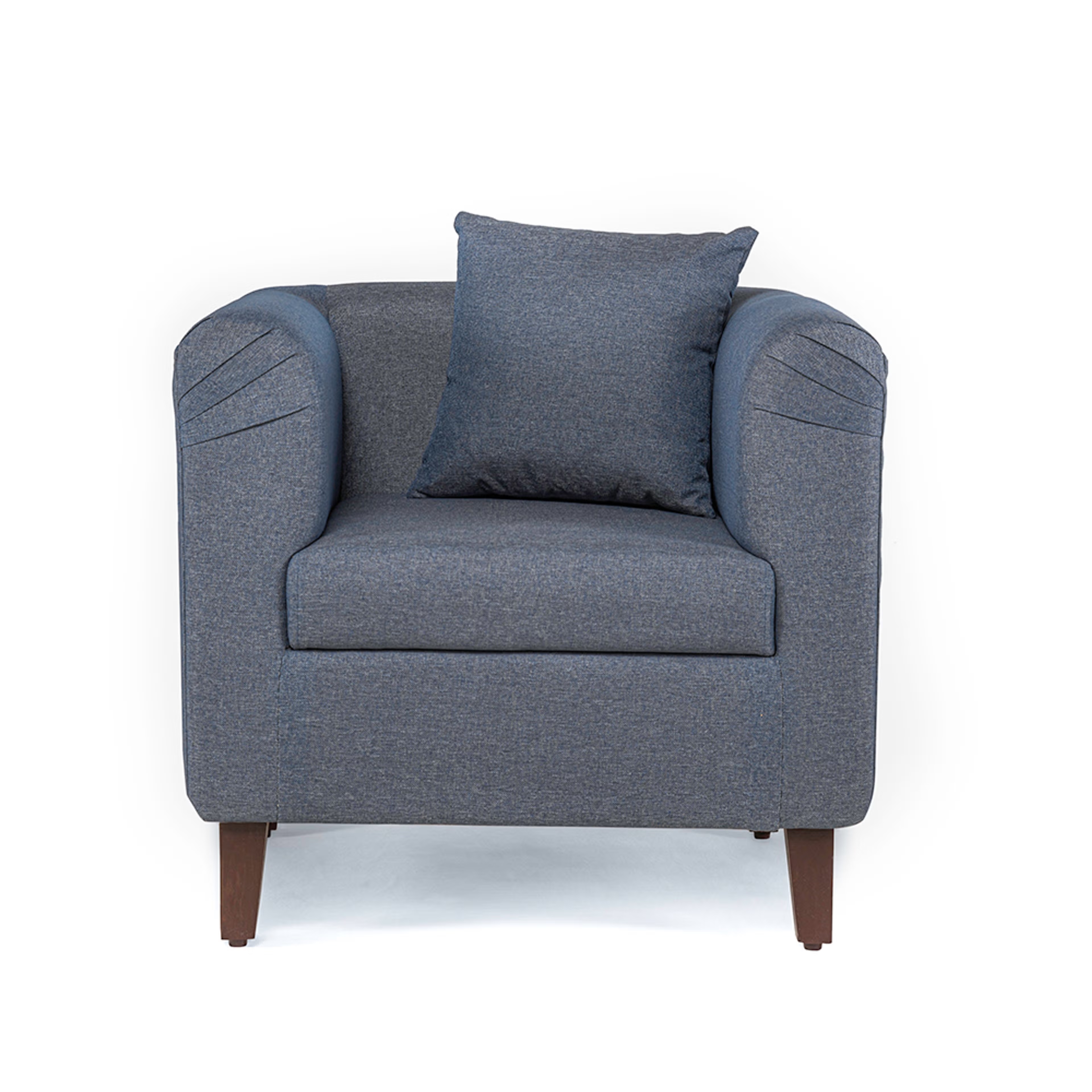Wakefit Miami Sofa - 1 Seater - Omega Blue Regular, 1 Seater, Omega Blue