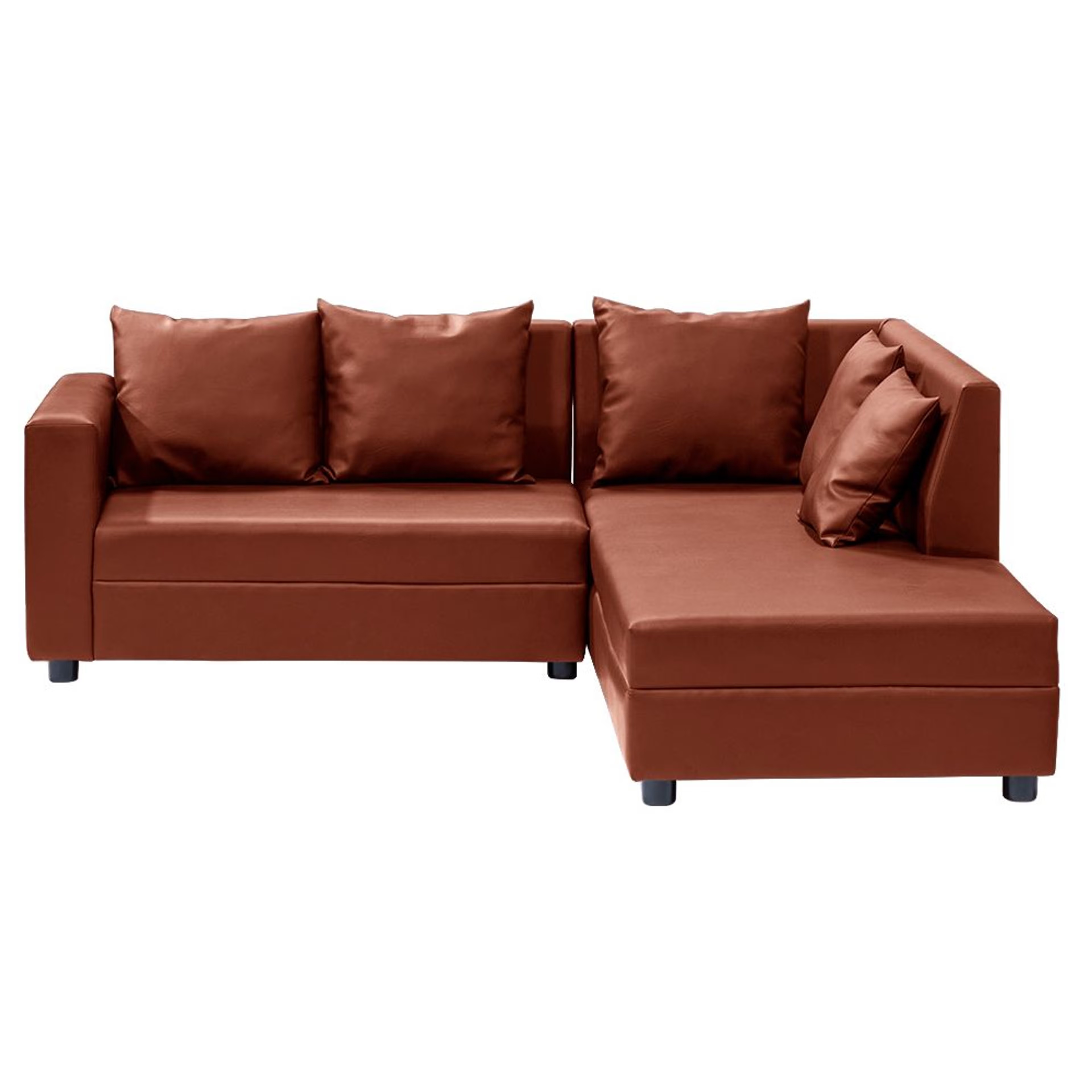Home 33 Wakefit Skiver L Shape Sofa Set (2 Seater + Right Aligned Chaise) Sectional, Set (2 Seater + Right Aligned Chaise), Tan