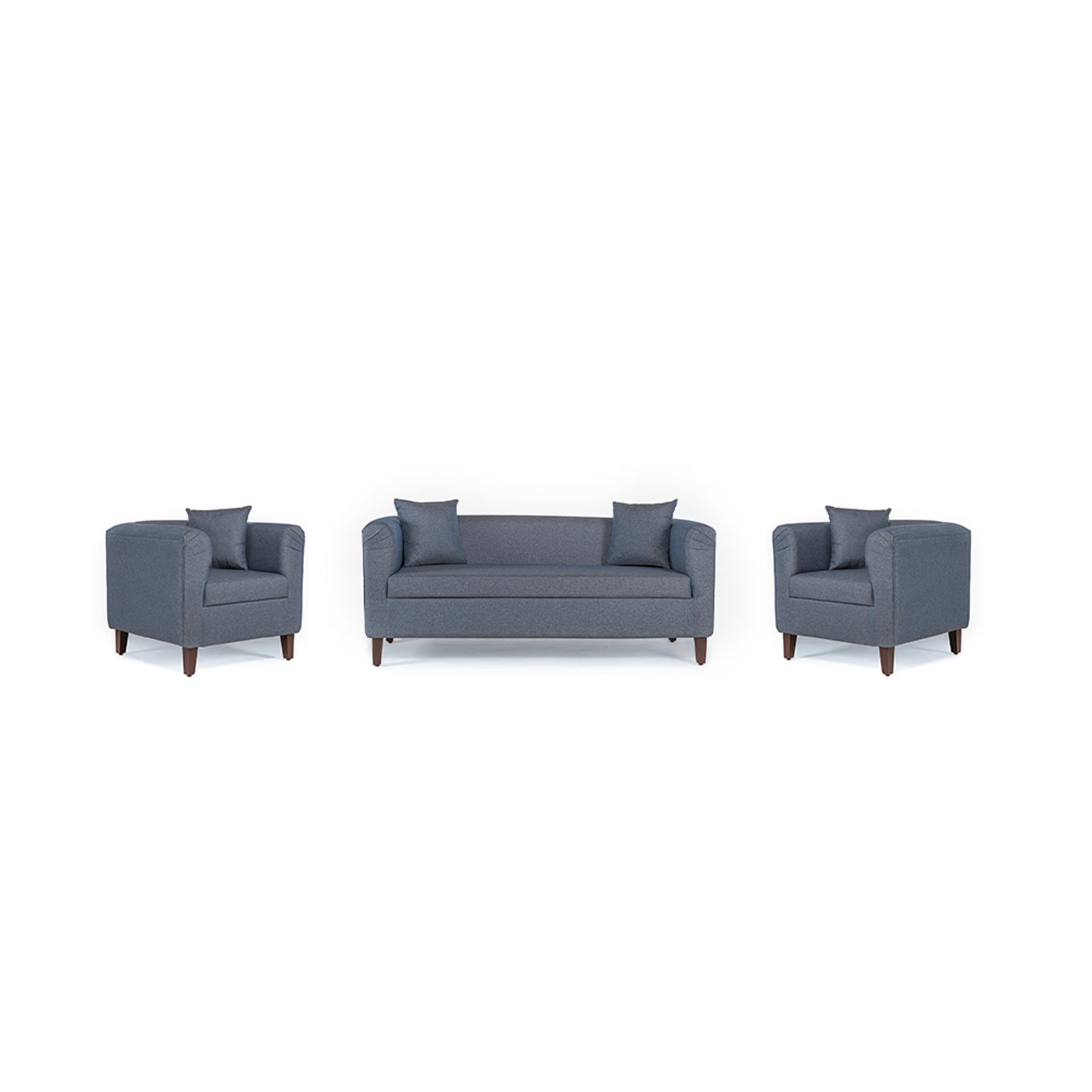 Home 38 Wakefit Miami Sofa - 3+1+1 Seater - Omega Blue Regular, 3 Seater + 1 Seater + 1 Seater, Omega Blue