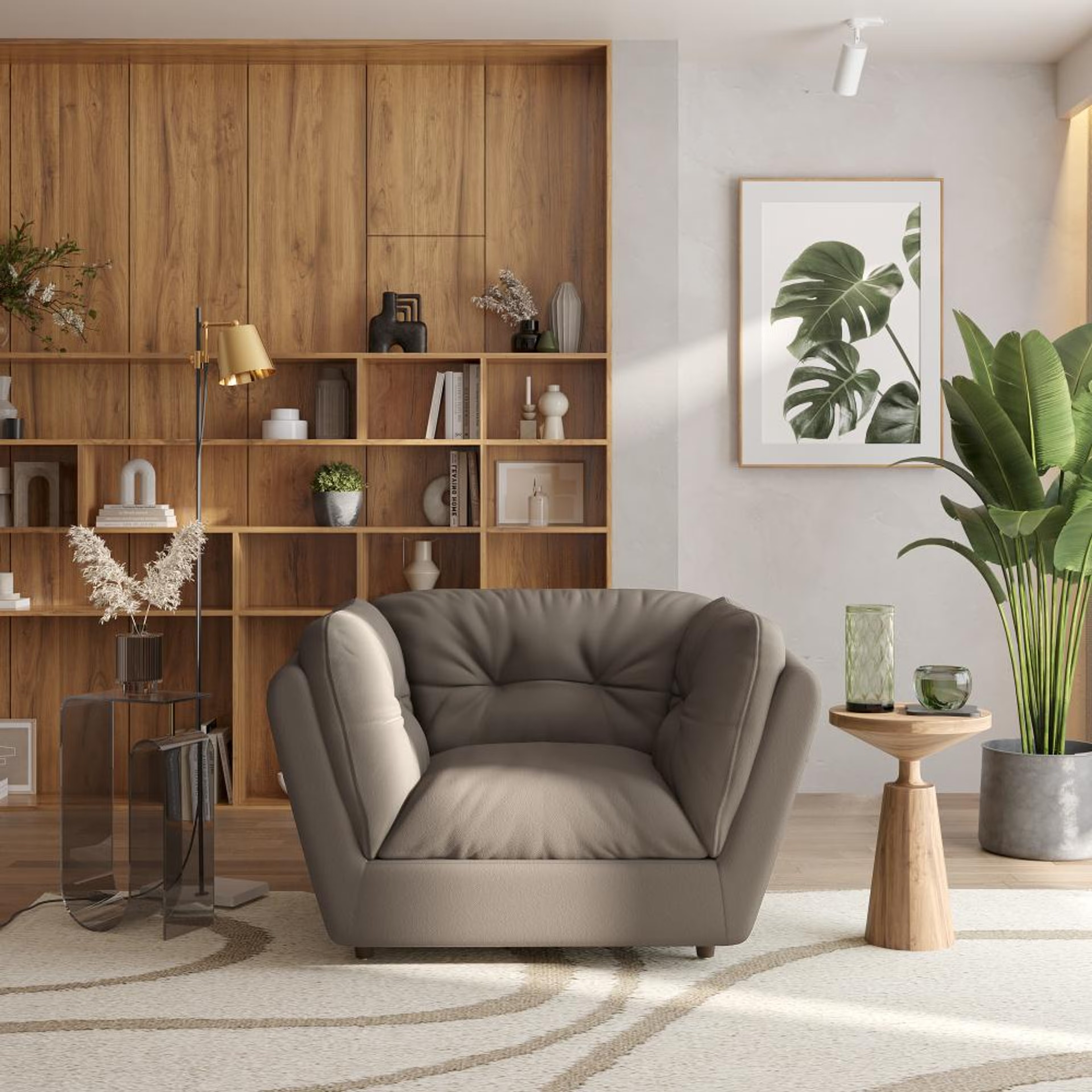 Home 32 Wakefit Osuna Sofa - One Seater Regular, Single Seater, Grey