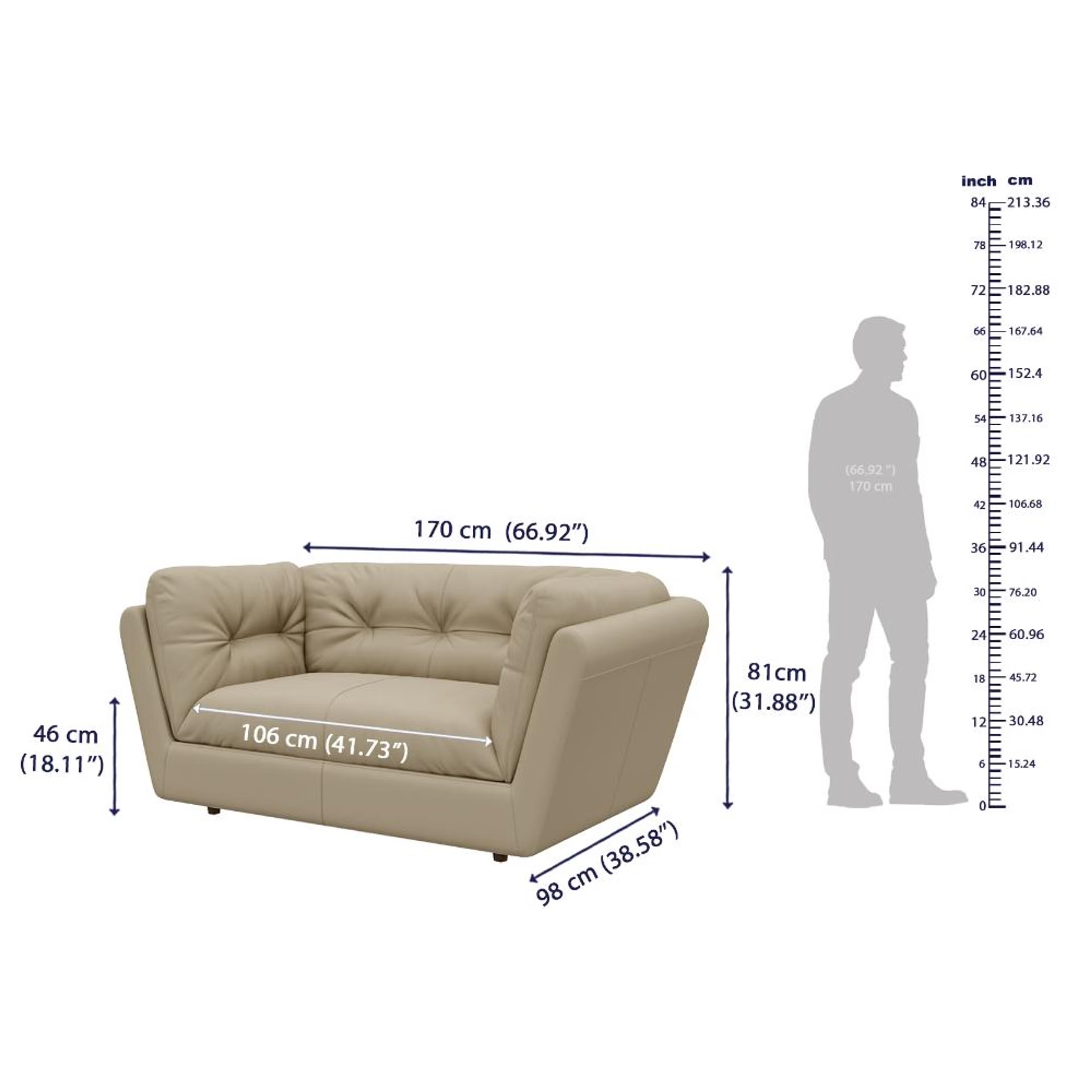 Wakefit Osuna Sofa - Two Seater Regular, Two Seater, Beige 7 Wakefit Osuna Sofa - Two Seater Regular, Two Seater, Beige