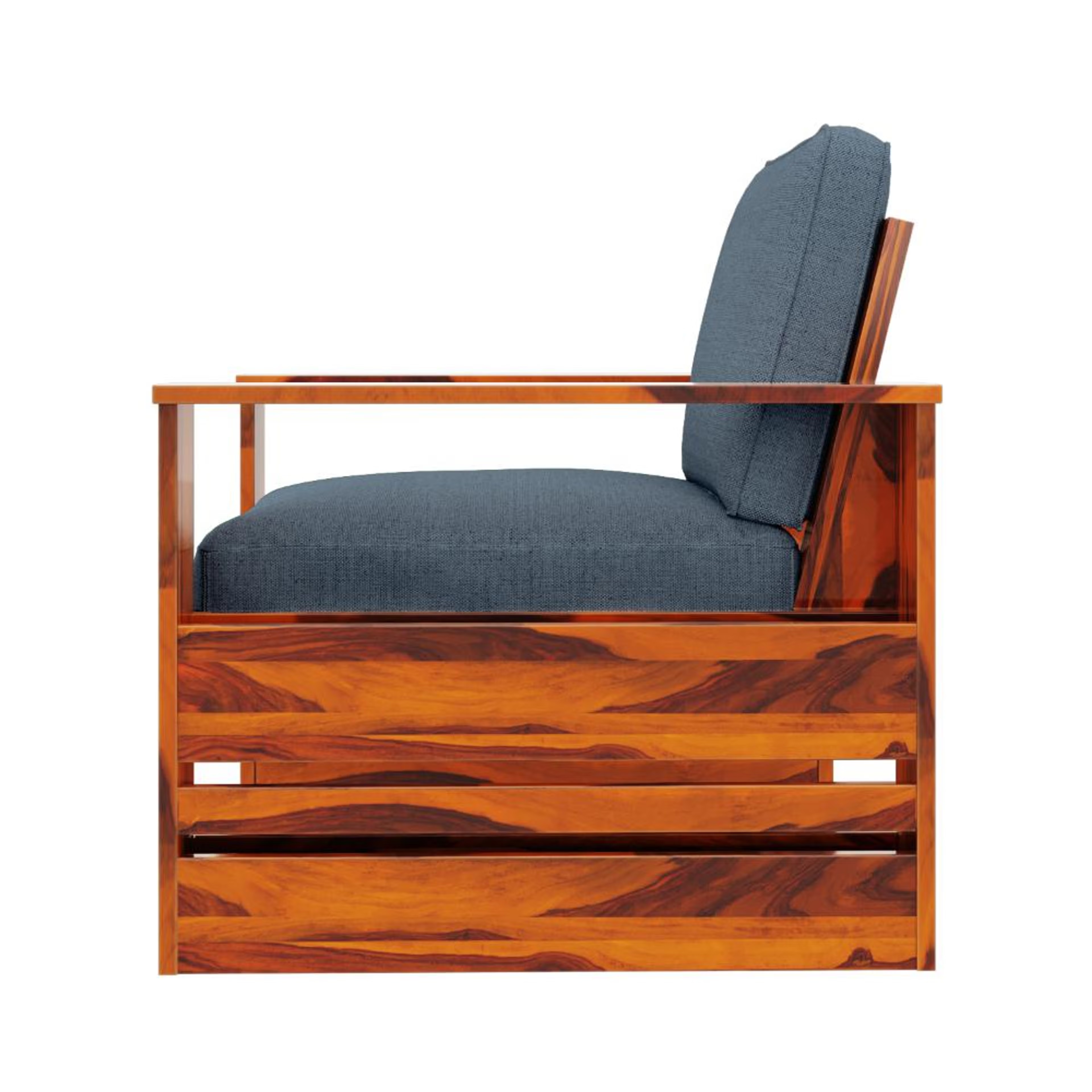Wakefit Bahamas Sheesham Wood Sofa - Two Seater Regular, 2 Seater, Omega Blue 4 Wakefit Bahamas Sheesham Wood Sofa - Two Seater Regular, 2 Seater, Omega Blue