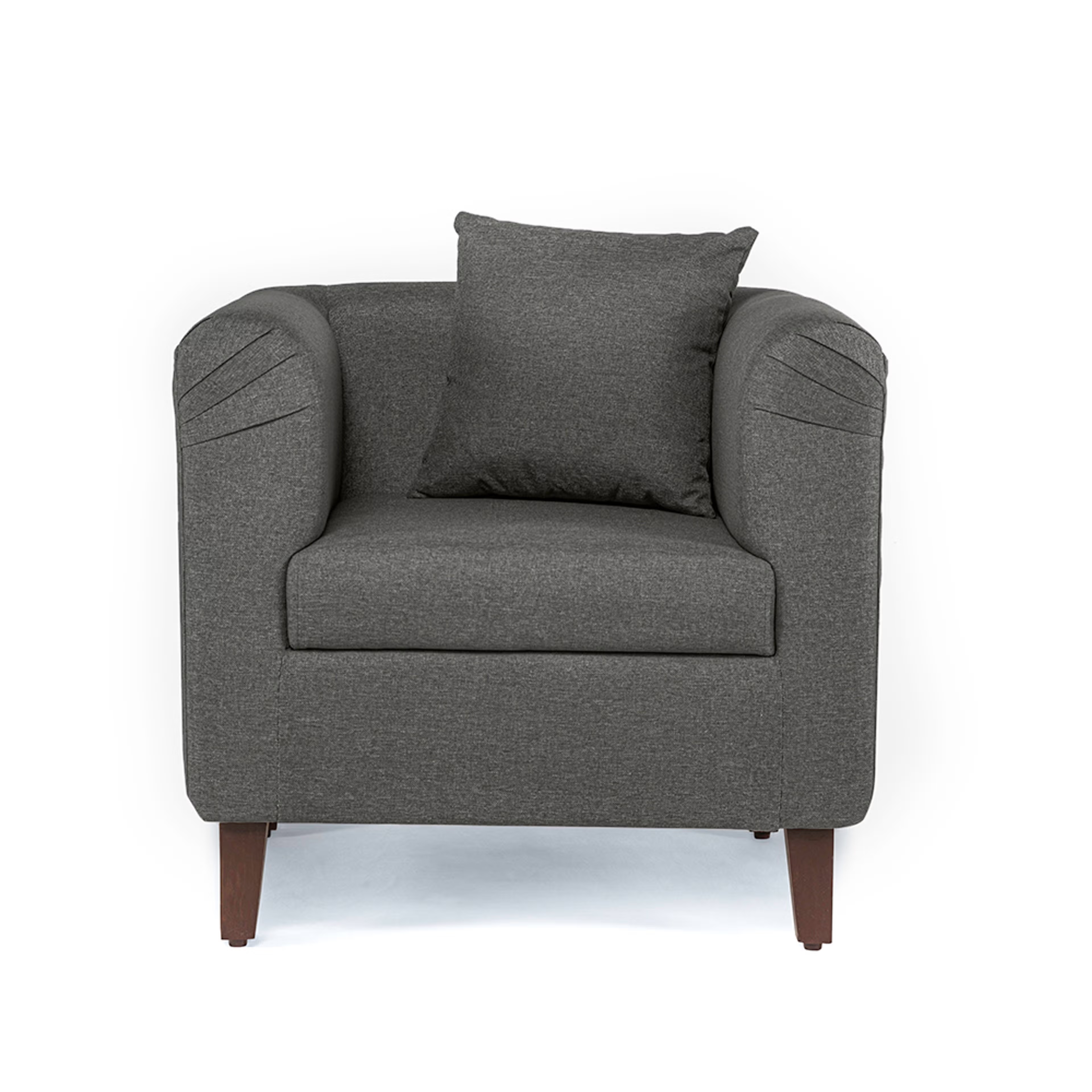 Home 37 Wakefit Miami Sofa - 1 Seater - Omega Grey Regular, 1 Seater, Omega Grey