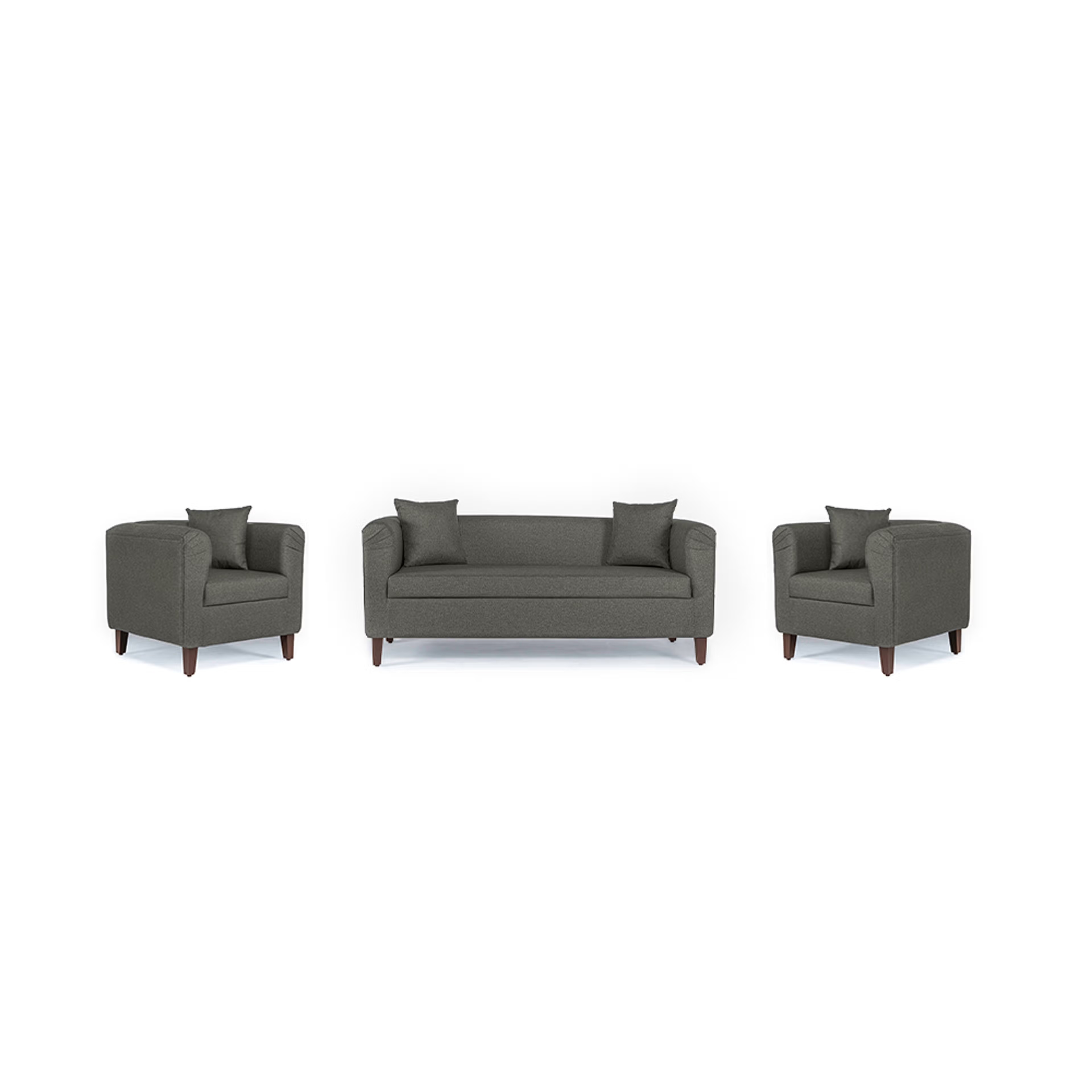 Wakefit Miami Sofa - 3+1+1 Seater - Omega Grey Regular, 3 Seater + 1 Seater + 1 Seater, Omega Grey