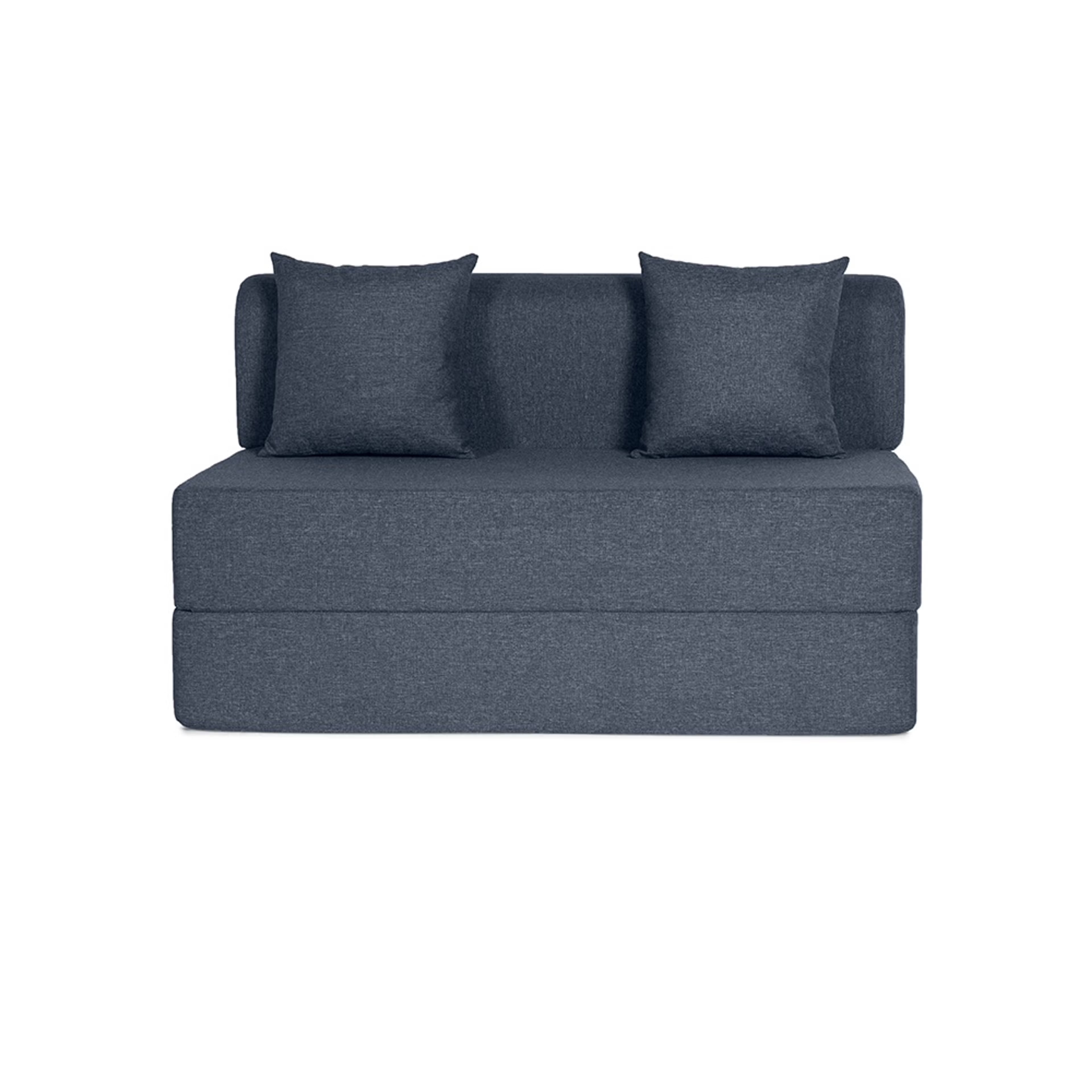 Home 37 Wakefit Flipper Sofa cum Bed - Two Seater, Omega Blue Regular, 7.5 Thickness, Two Seater, Omega Blue