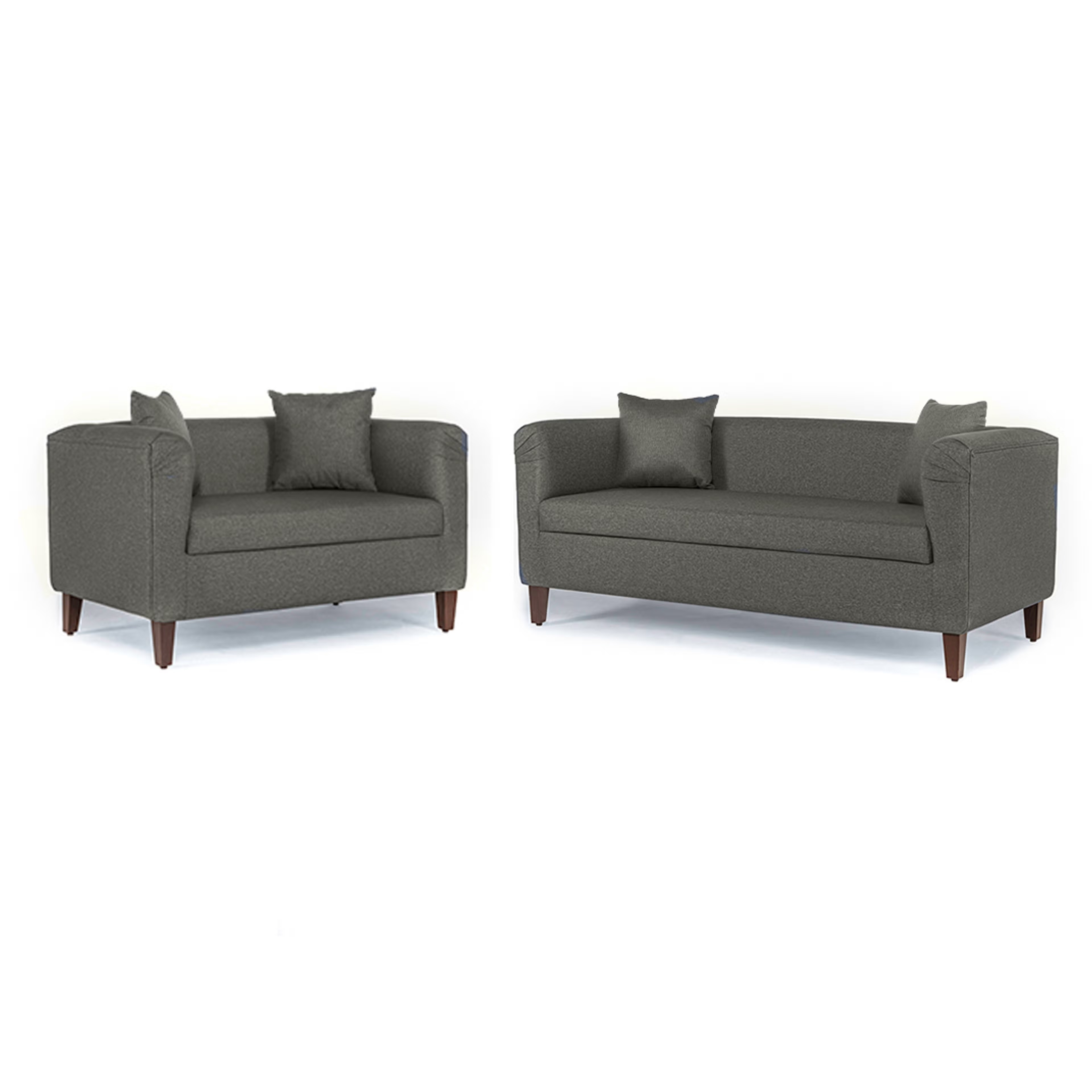 Home 46 Wakefit Miami Sofa - 3+2 Seater - Omega Grey Regular, 3 Seater + 2 Seater, Omega Grey