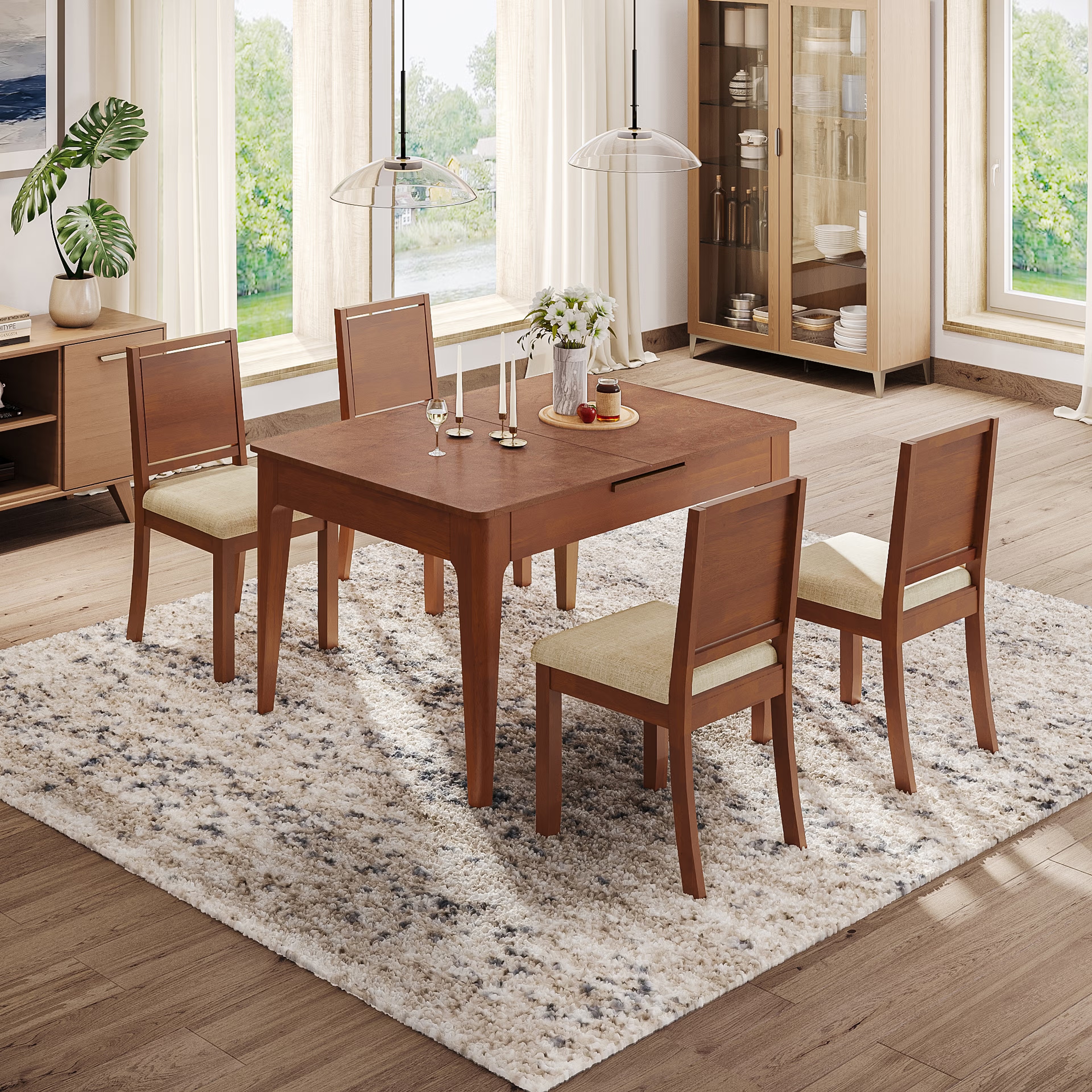Wakefit Ceviche 4-6 Seater Extendable Dining Table 2 Wakefit Ceviche 4-6 Seater Extendable Dining Table