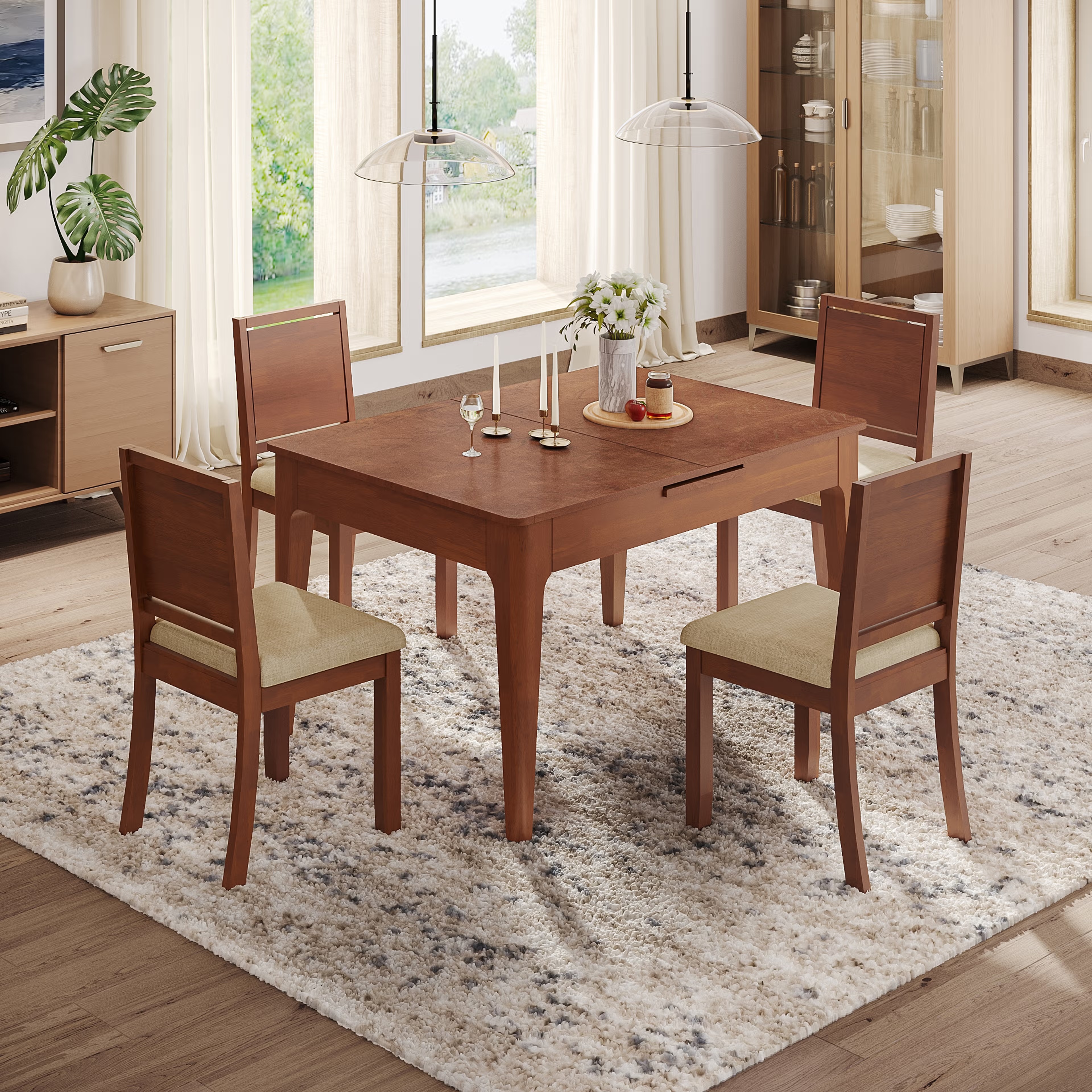 Wakefit Ceviche 4-6 Seater Extendable Dining Table 3 Wakefit Ceviche 4-6 Seater Extendable Dining Table