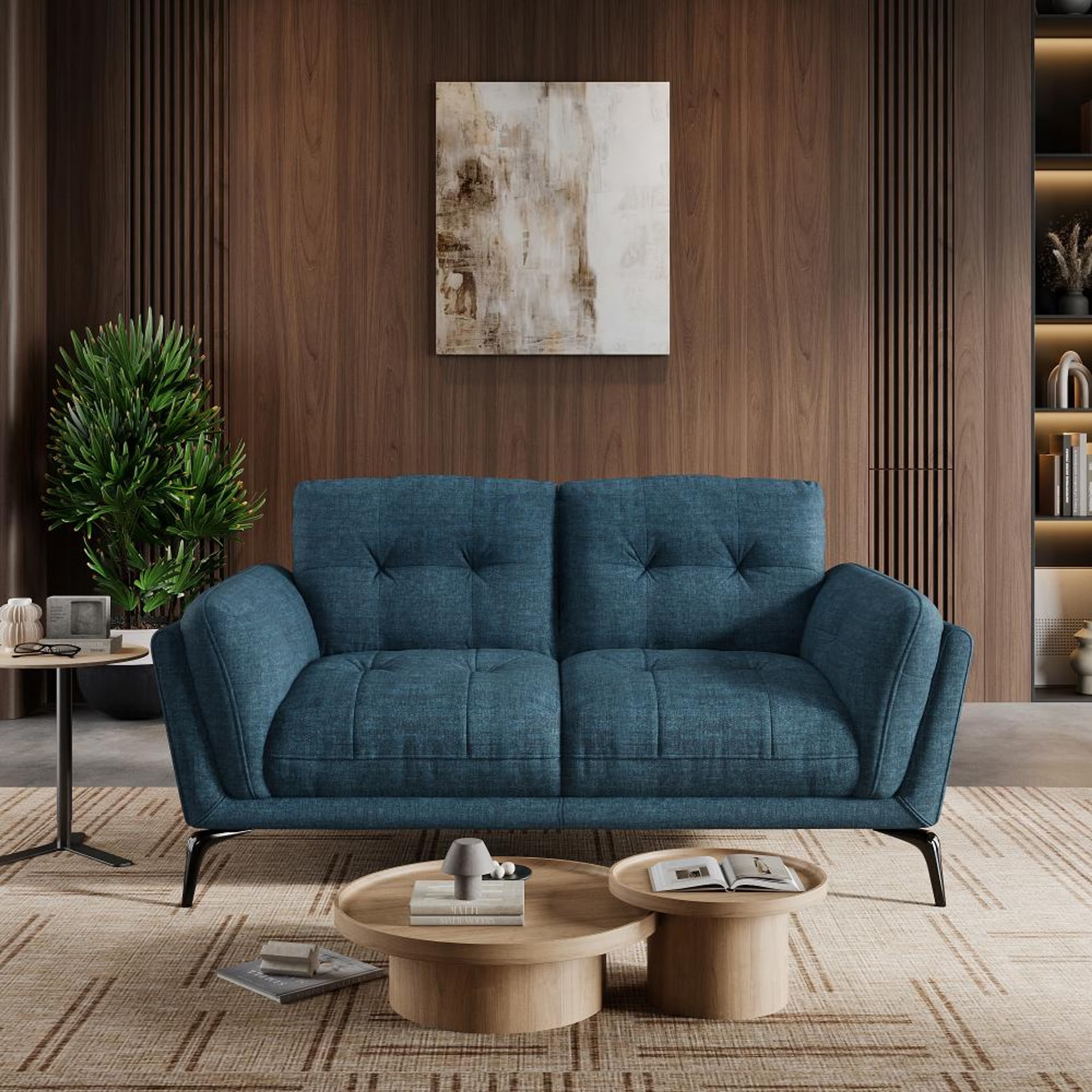 Home 28 Wakefit Lille Sofa - Two Seater Regular, Two Seater, Deep Ocean