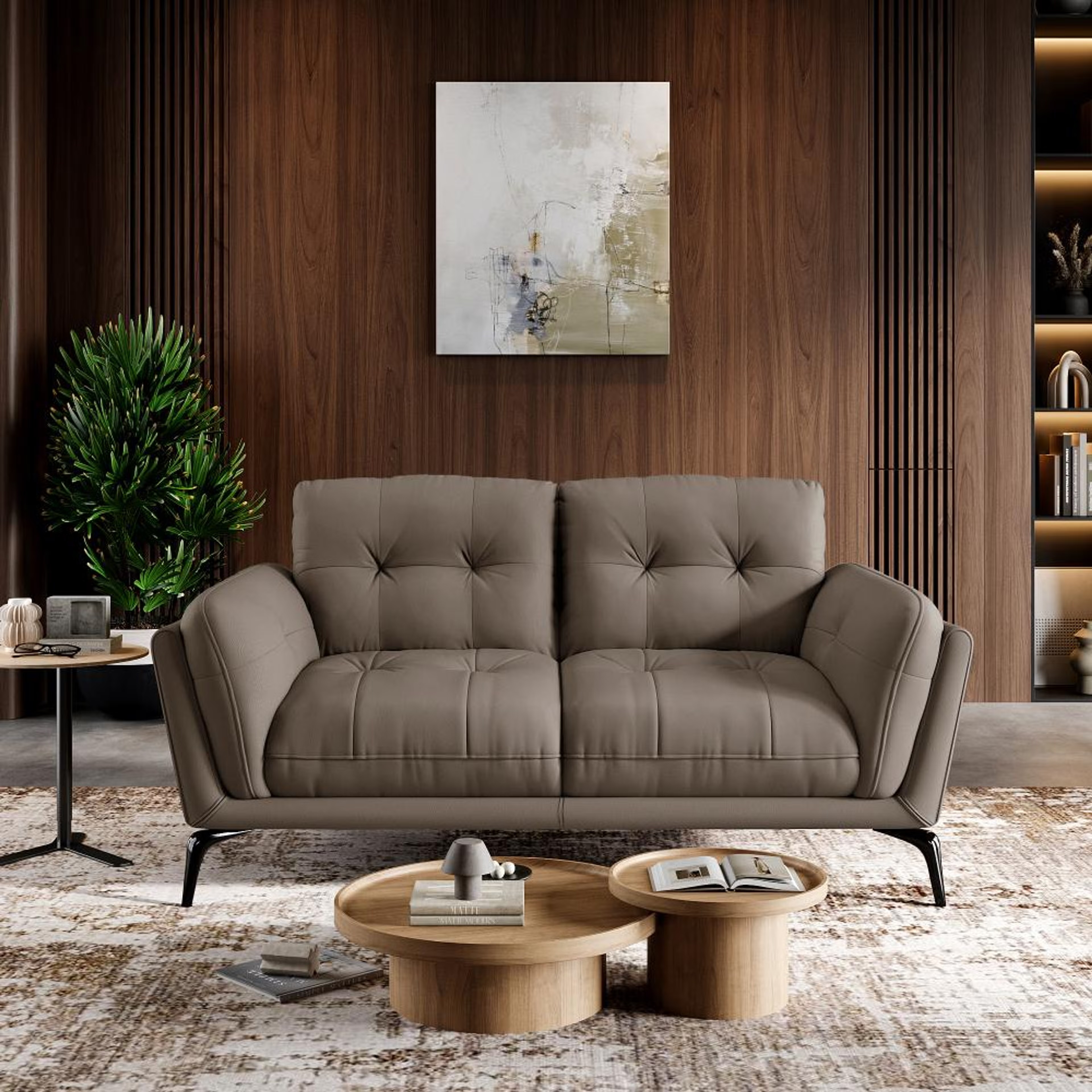 Wakefit Lille Sofa - Two Seater Regular, Two Seater, Grey
