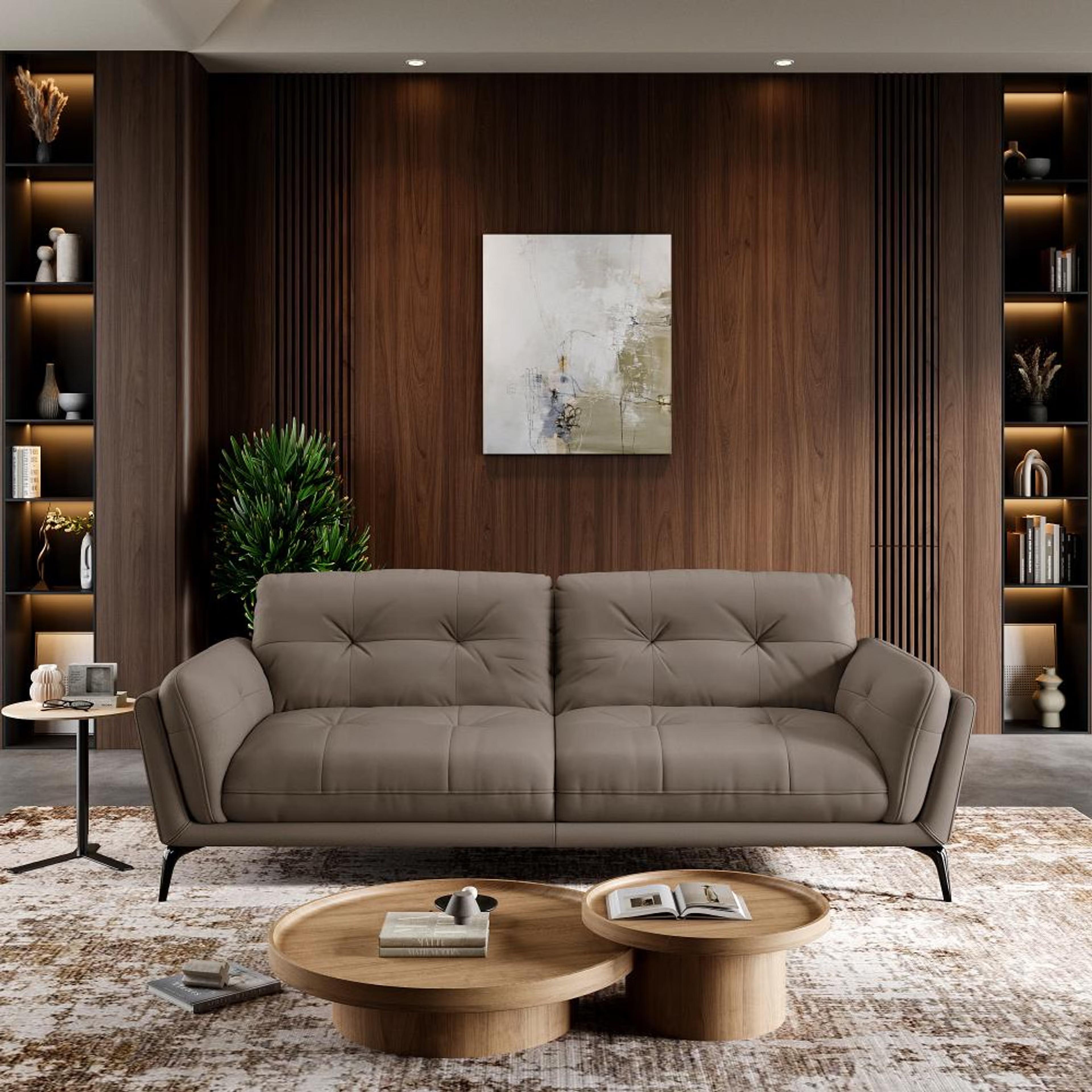 Wakefit Lille Sofa - Three Seater Regular, Three Seater, Grey