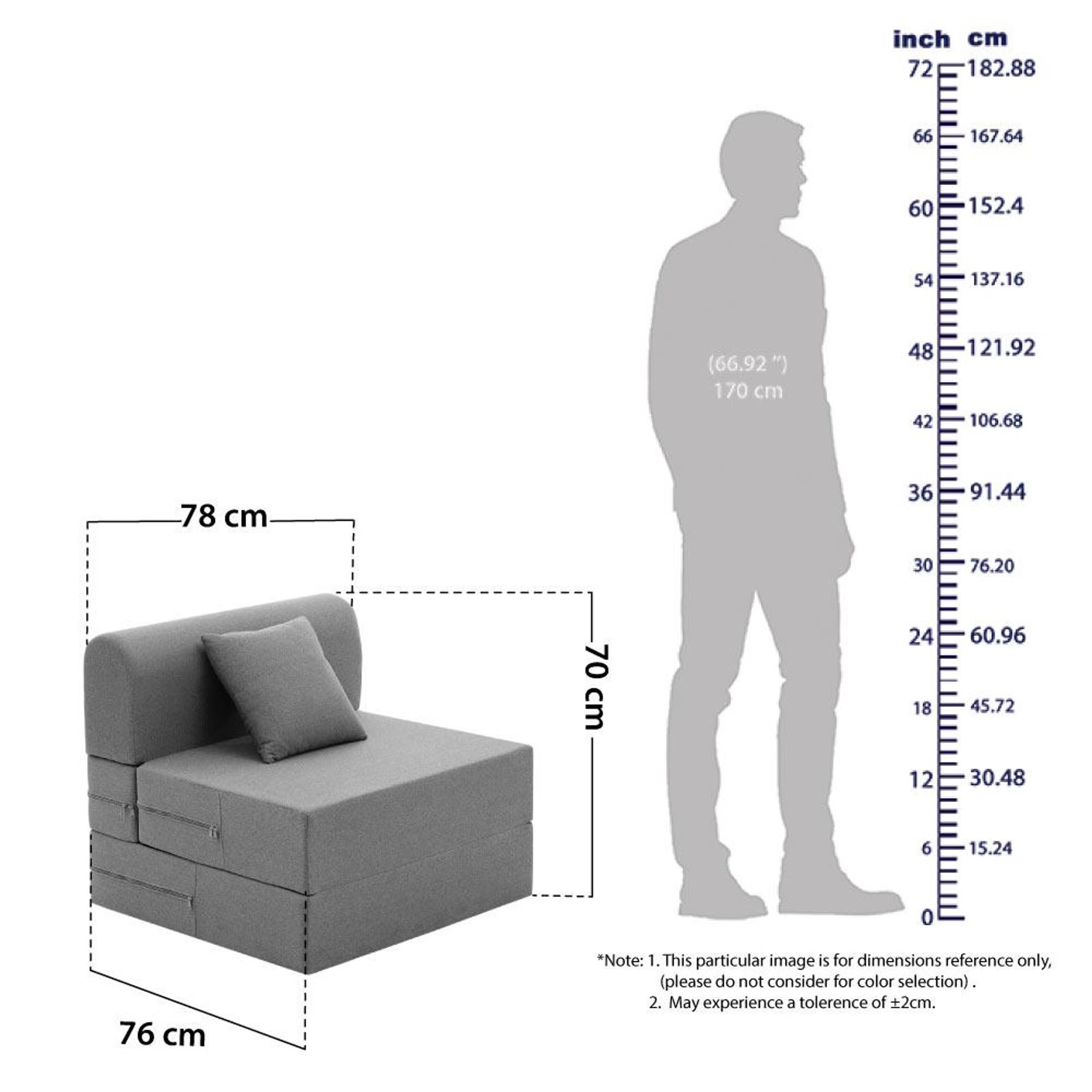 Wakefit Flipper Sofa cum Bed - One Seater, Omega Grey Regular, 7.5 Thickness, Single Seater, Omega Grey 17 Wakefit Flipper Sofa cum Bed - One Seater, Omega Grey Regular, 7.5 Thickness, Single Seater, Omega Grey