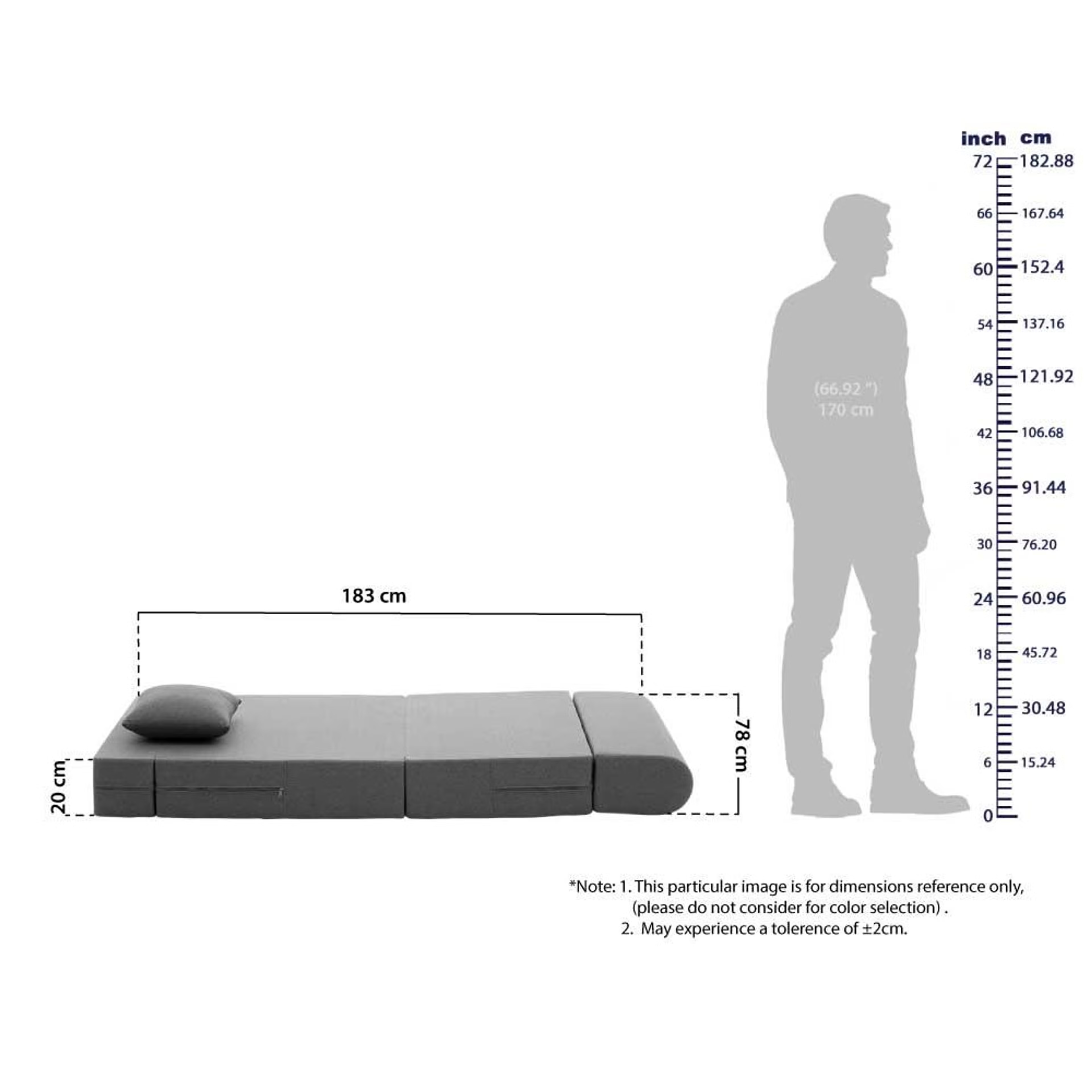 Wakefit Flipper Sofa cum Bed - One Seater, Omega Grey Regular, 7.5 Thickness, Single Seater, Omega Grey 19 Wakefit Flipper Sofa cum Bed - One Seater, Omega Grey Regular, 7.5 Thickness, Single Seater, Omega Grey