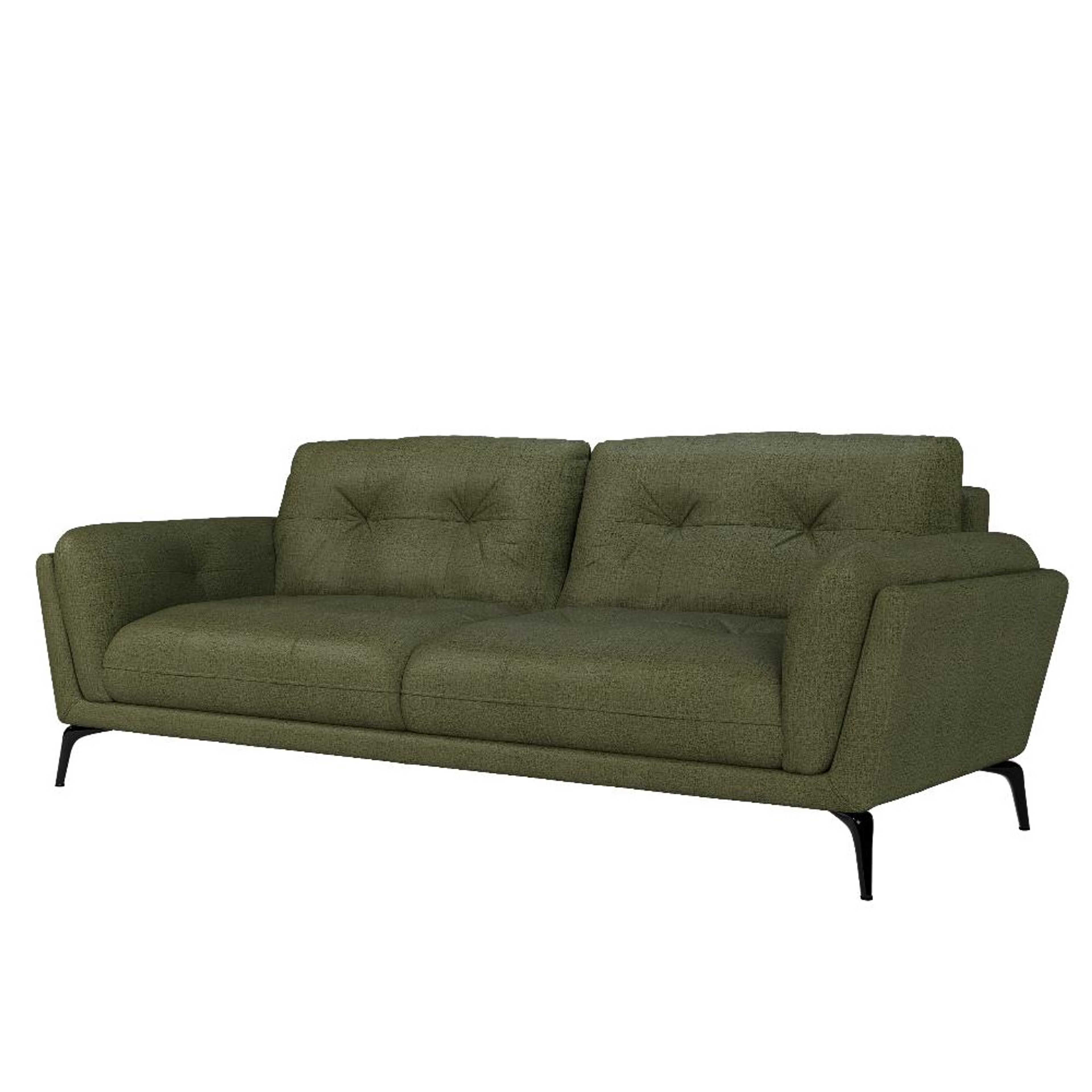 Wakefit Lille Sofa - Three Seater Regular, Three Seater, Green