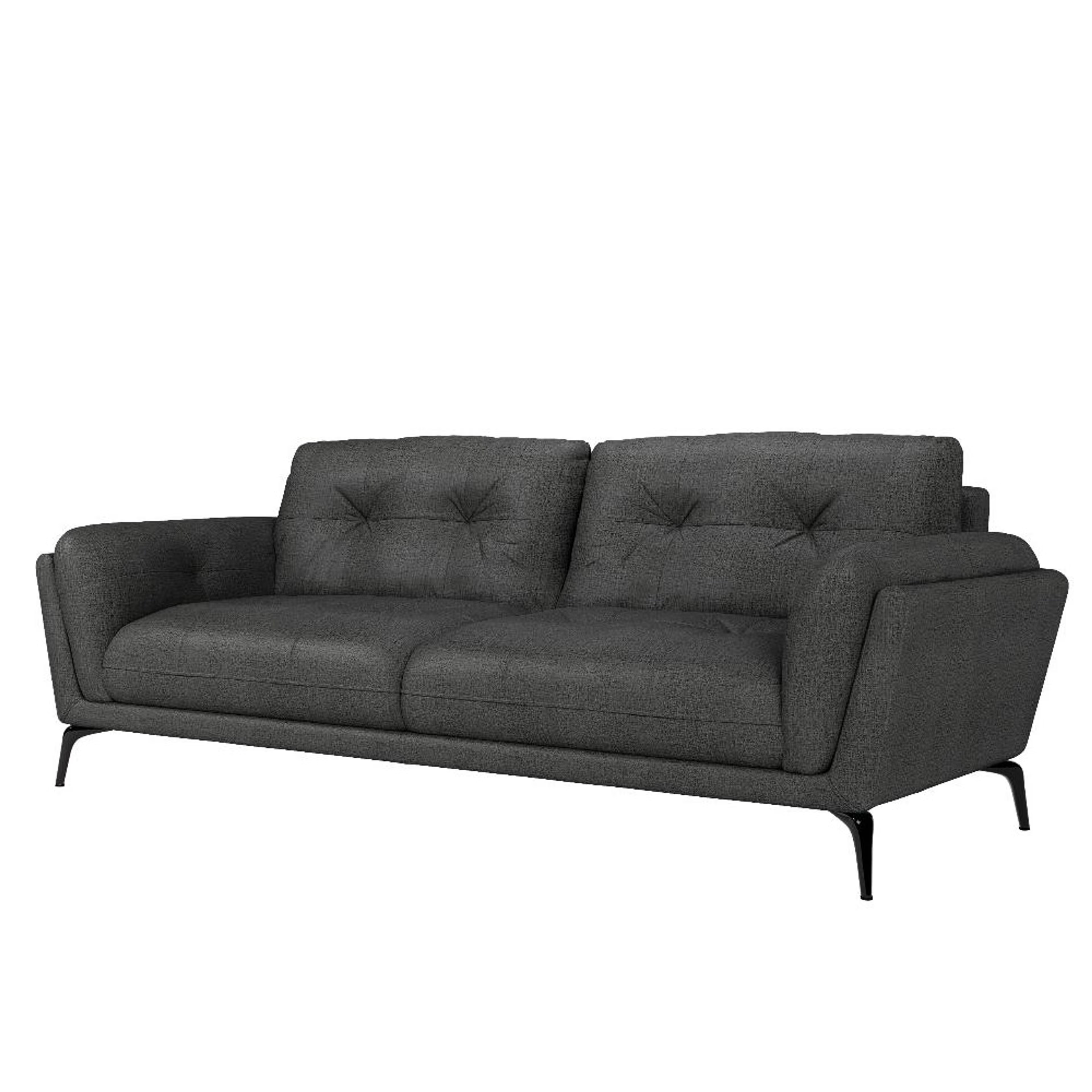 Wakefit Lille Sofa - Three Seater Regular, Three Seater, Charcoal Grey