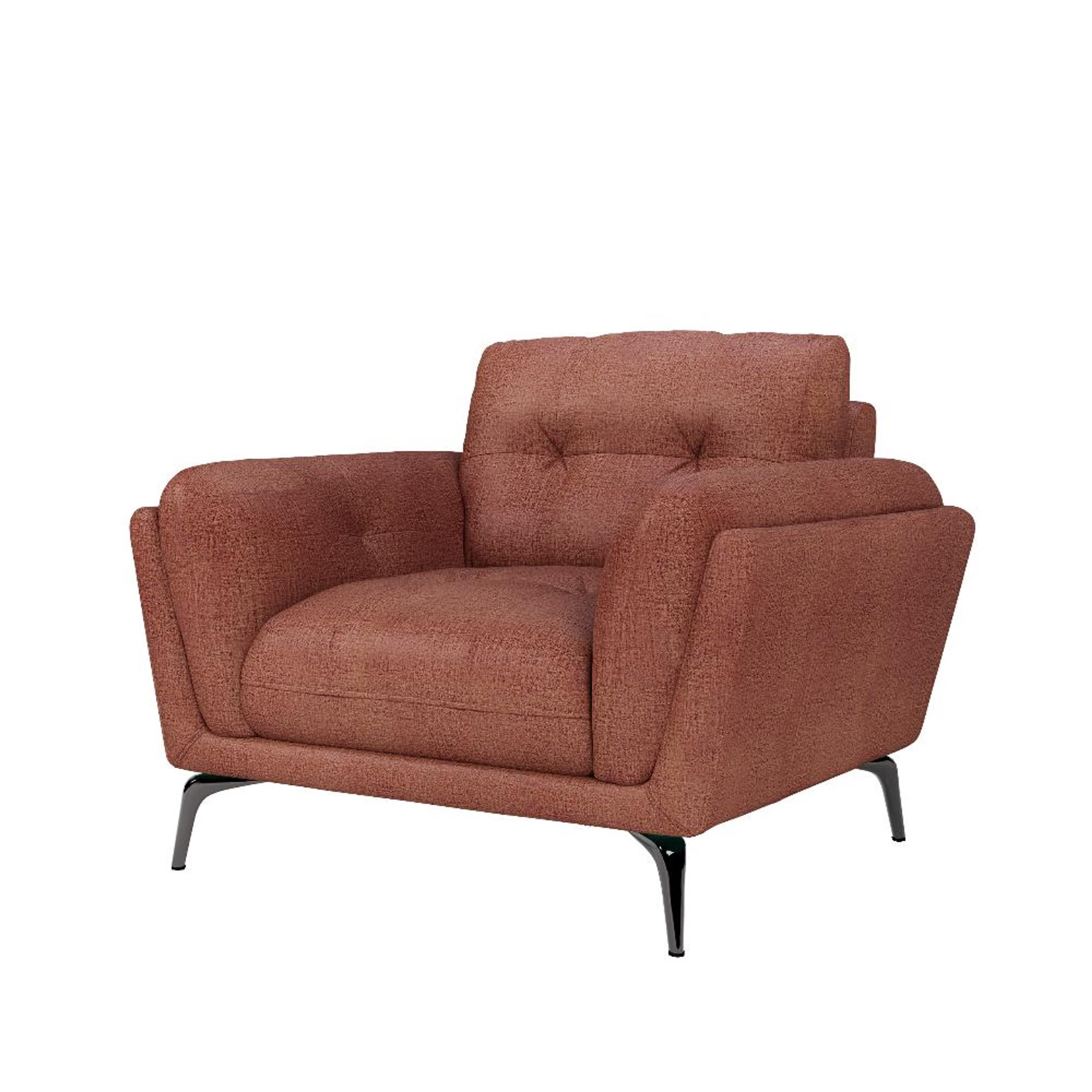 Wakefit Lille Sofa - One Seater Regular, Single Seater, Rose Brown