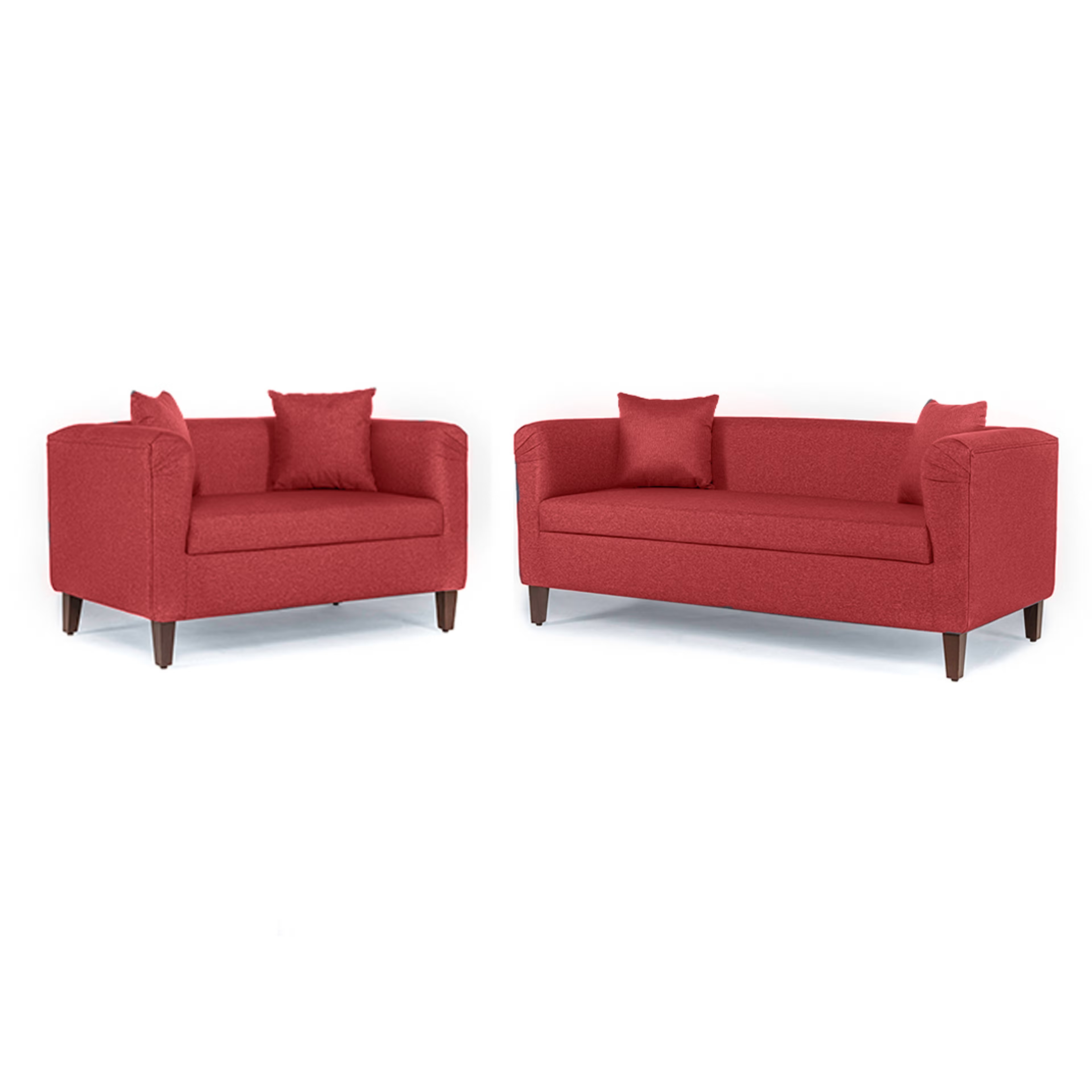 Wakefit Miami Sofa - 3+2 Seater - Omega Red Regular, 3 Seater + 2 Seater, Omega Red