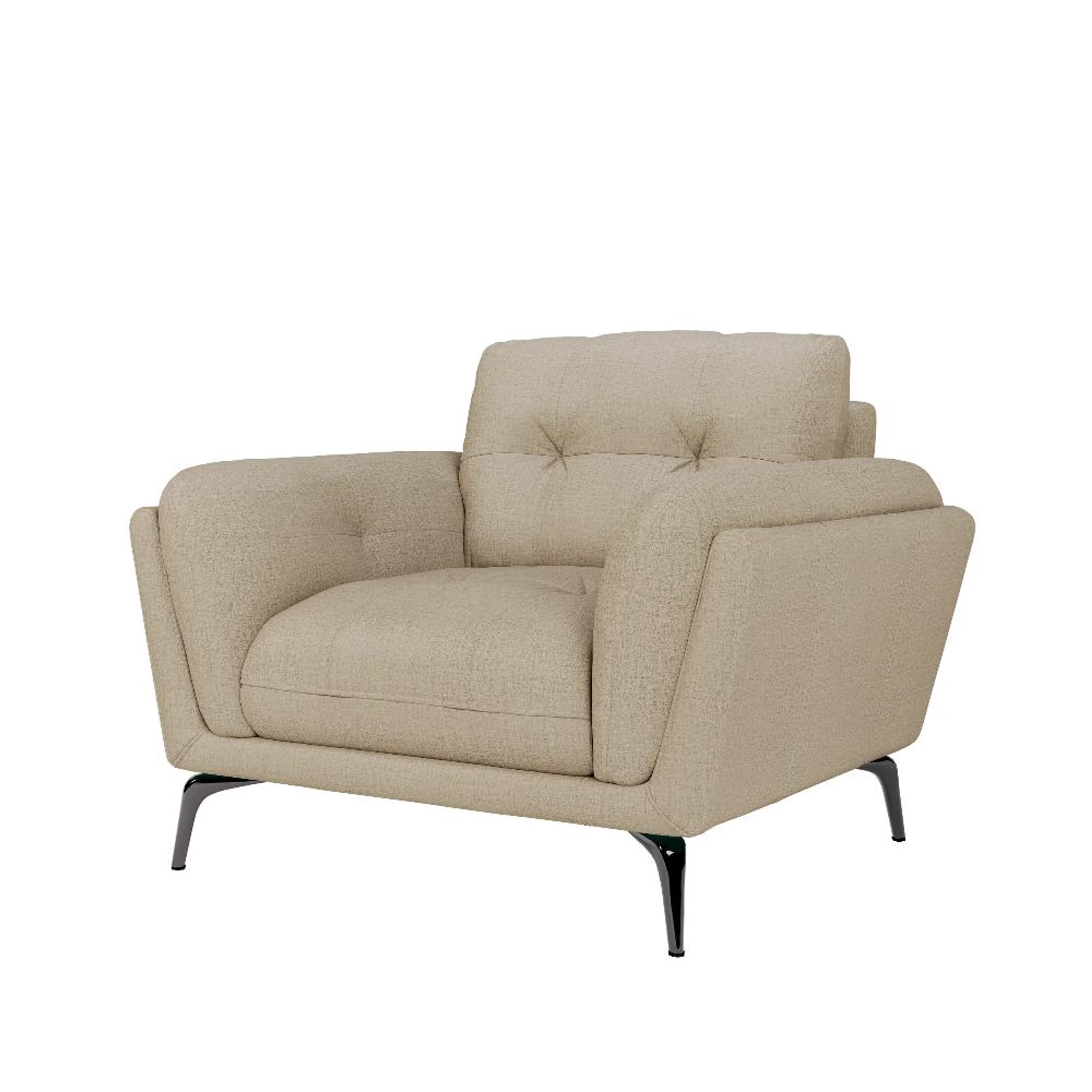 Wakefit Lille Sofa - One Seater Regular, Single Seater, White