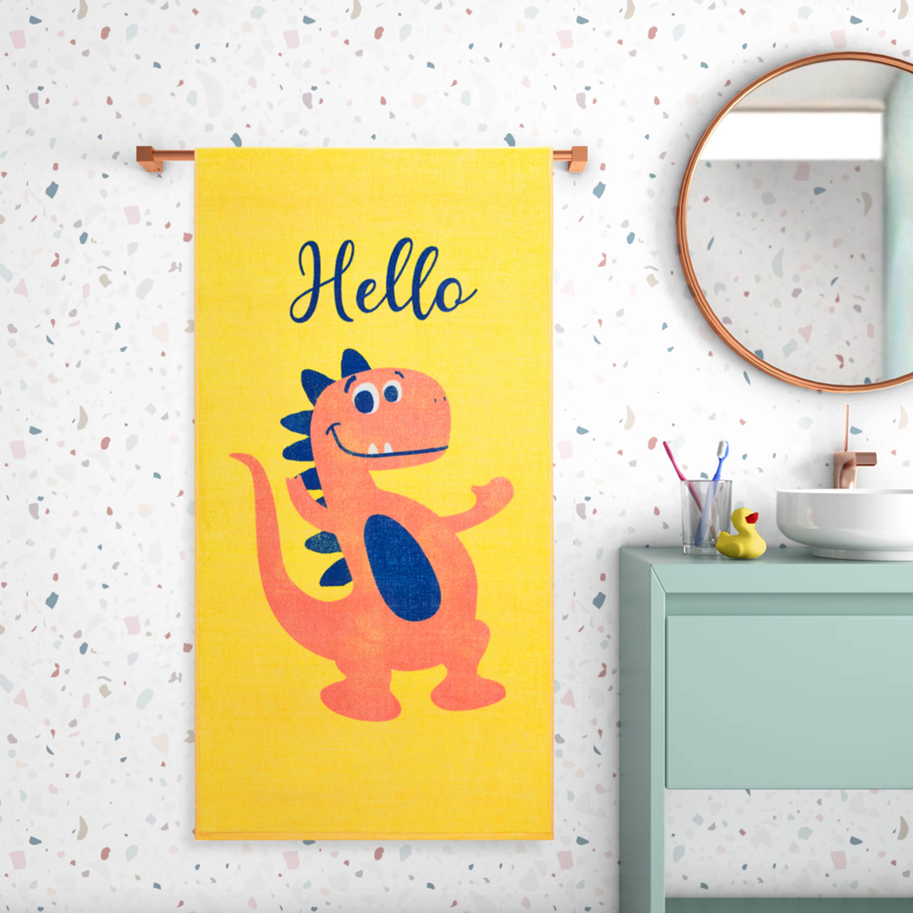 Home 43 Wakefit Dino Kids Bath Towel