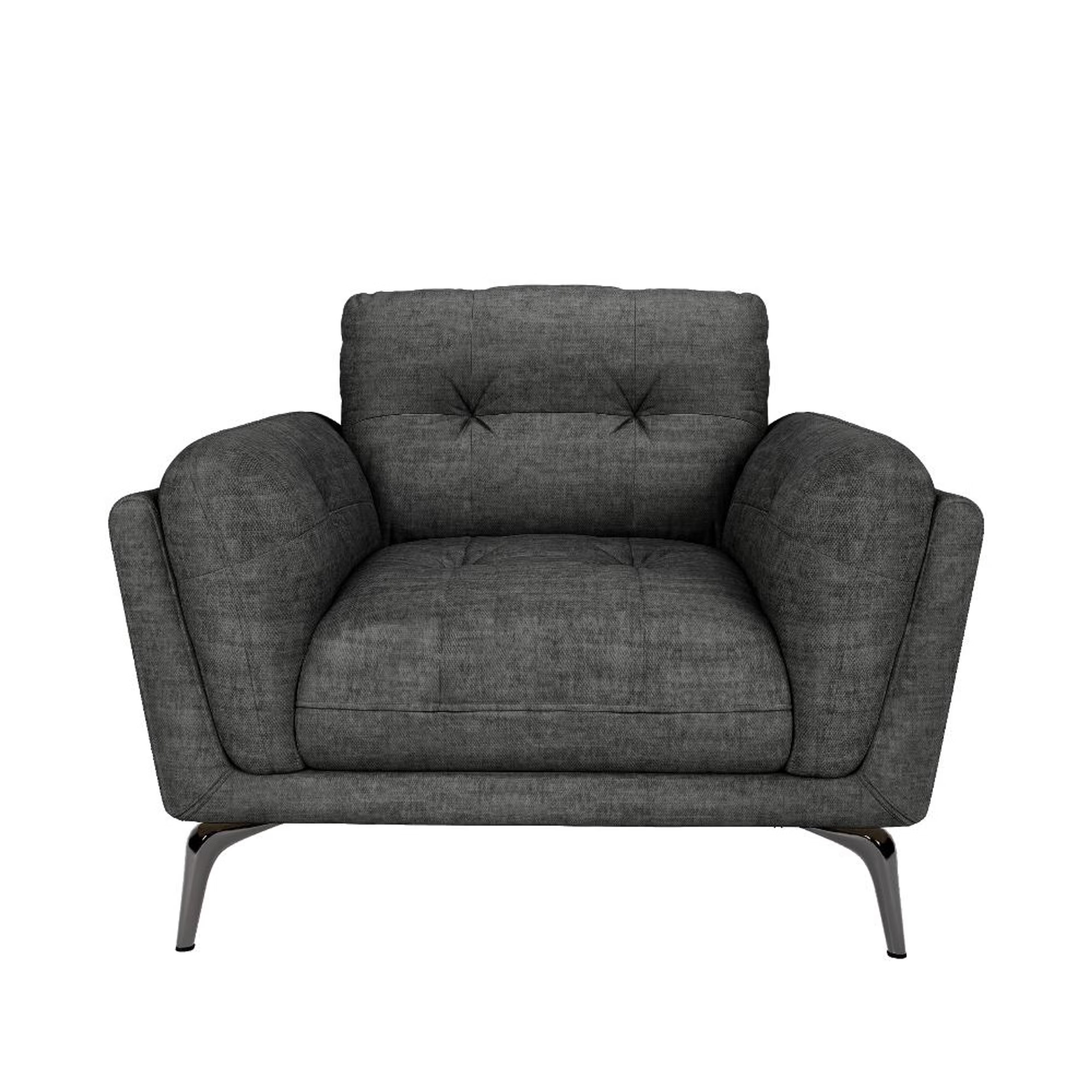 Home 42 Wakefit Lille Sofa Set (3+1+1) Seater Regular, Set (3+1+1), Graphite