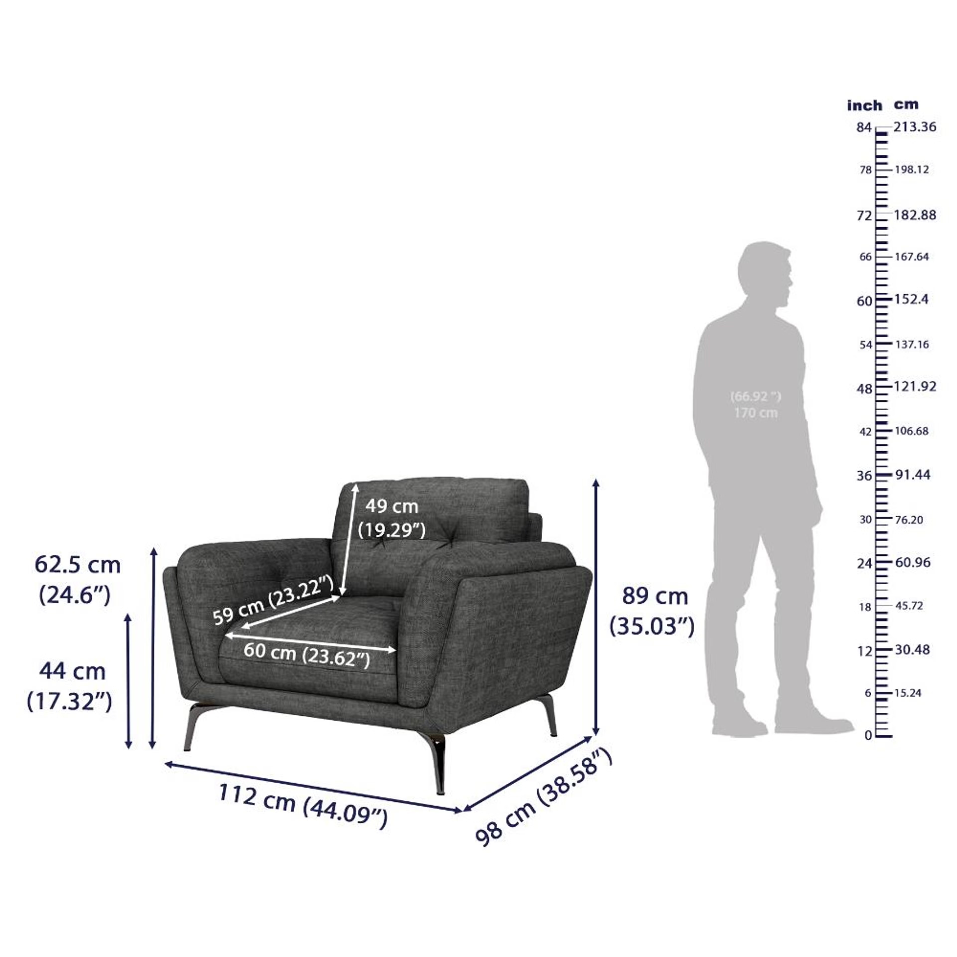 Wakefit Lille Sofa Set (3+1+1) Seater Regular, Set (3+1+1), Graphite 8 Wakefit Lille Sofa Set (3+1+1) Seater Regular, Set (3+1+1), Graphite