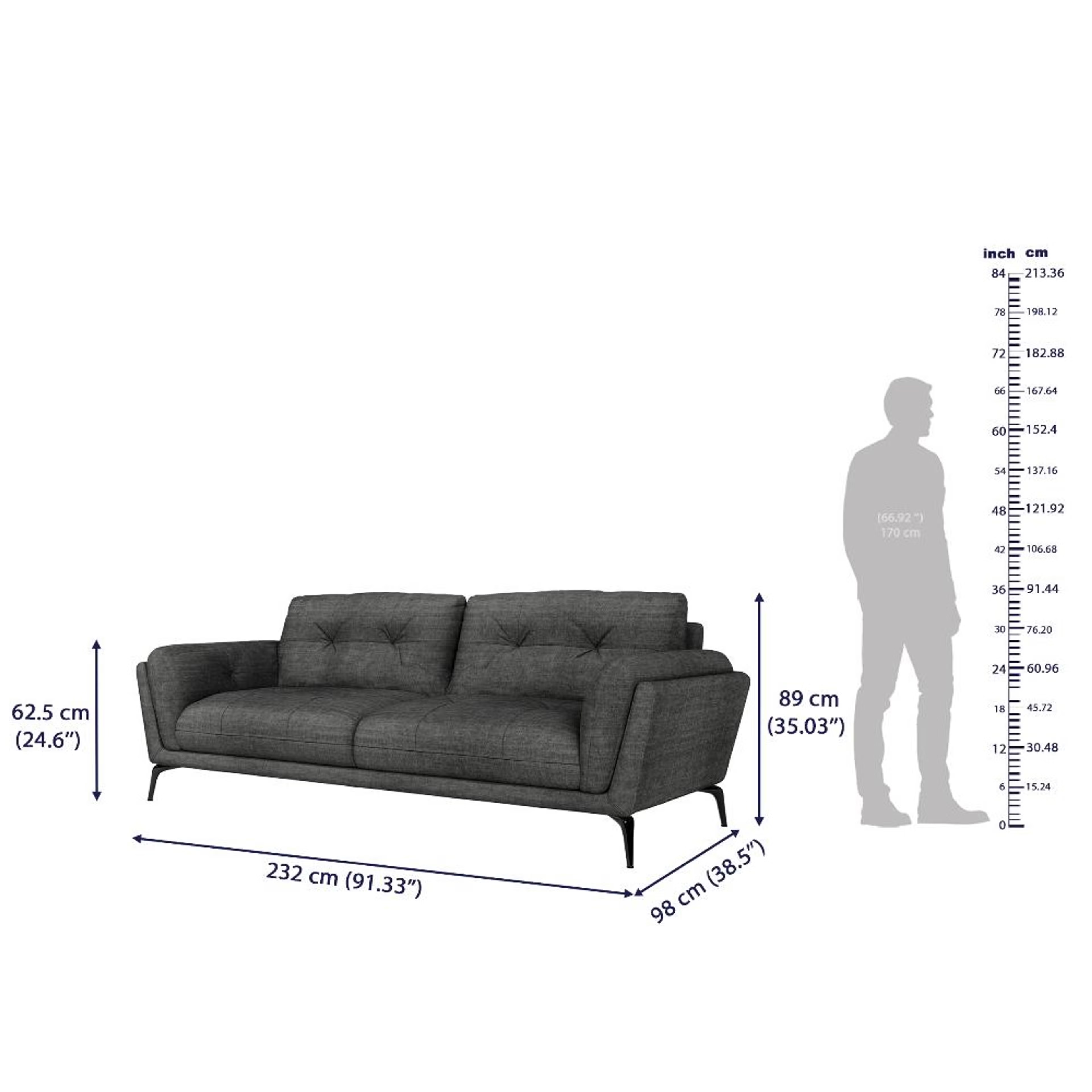 Wakefit Lille Sofa Set (3+2+1) Seater Regular, Set (3+2+1), Graphite 7 Wakefit Lille Sofa Set (3+2+1) Seater Regular, Set (3+2+1), Graphite