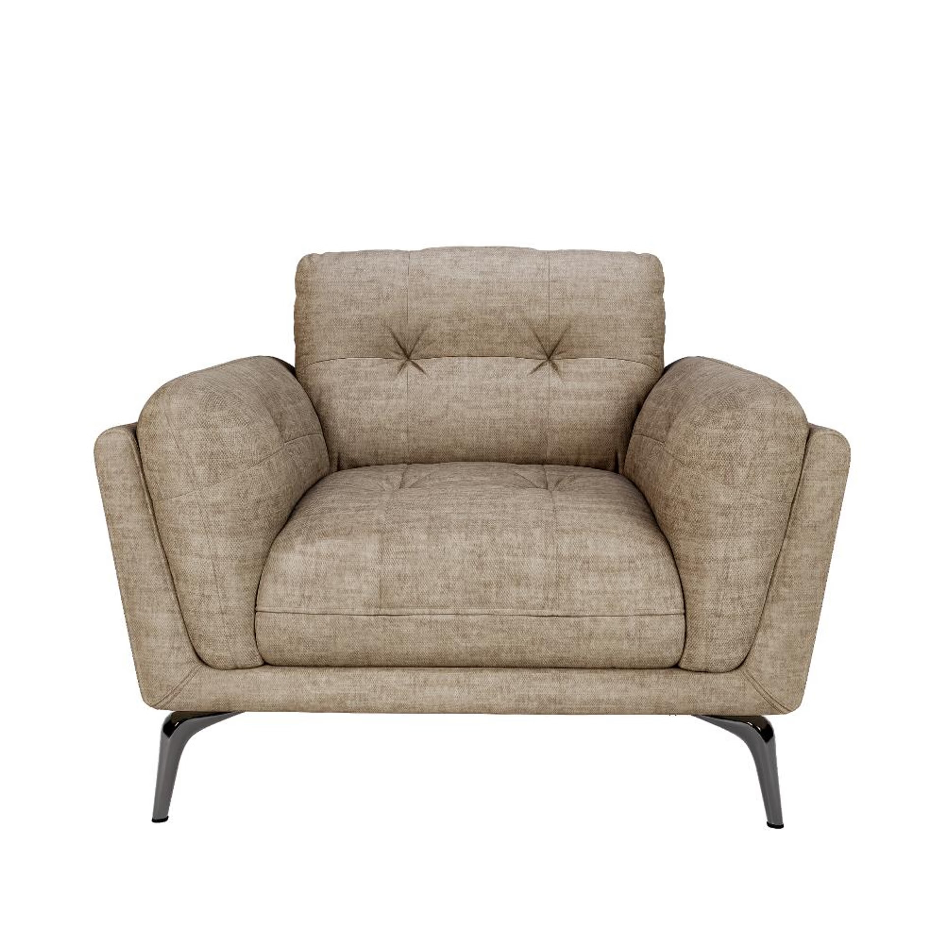 Home 36 Wakefit Lille Sofa Set (3+1+1) Seater Regular, Set (3+1+1), Taupe