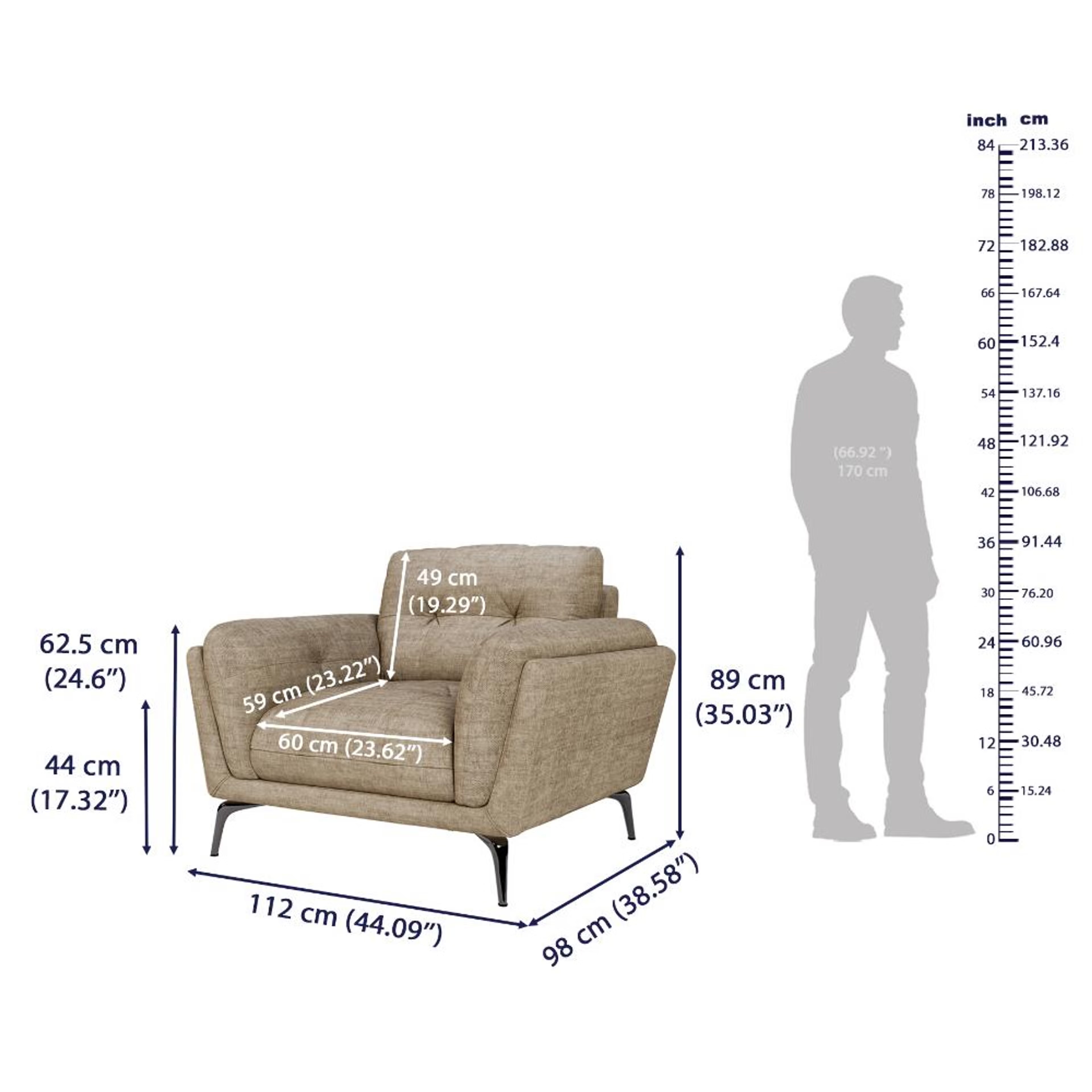 Wakefit Lille Sofa Set (2+1+1) Seater Regular, Set (2+1+1), Taupe 8 Wakefit Lille Sofa Set (2+1+1) Seater Regular, Set (2+1+1), Taupe