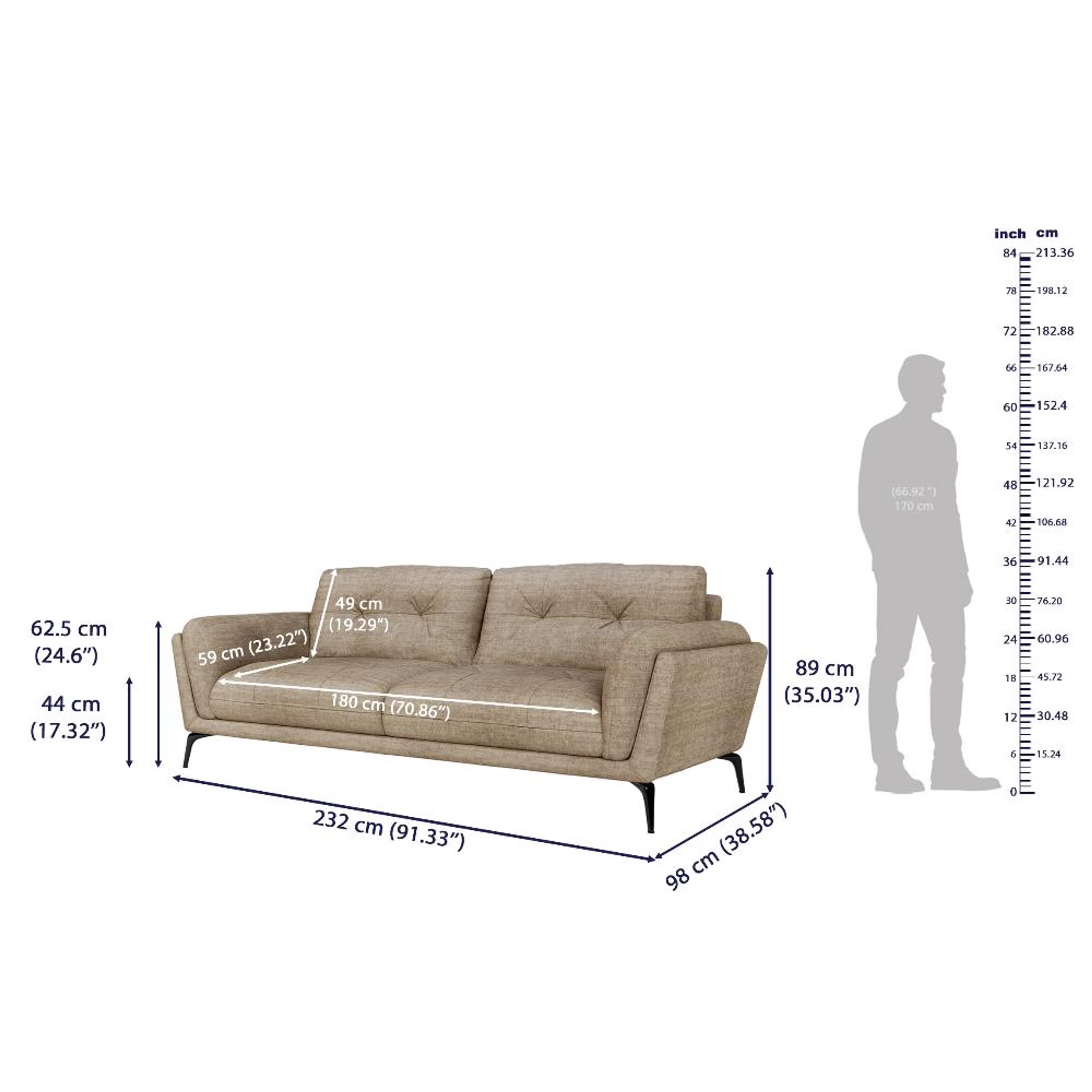 Wakefit Lille Sofa Set (3+2) Seater Regular, Set (3+2), Taupe 9 Wakefit Lille Sofa Set (3+2) Seater Regular, Set (3+2), Taupe
