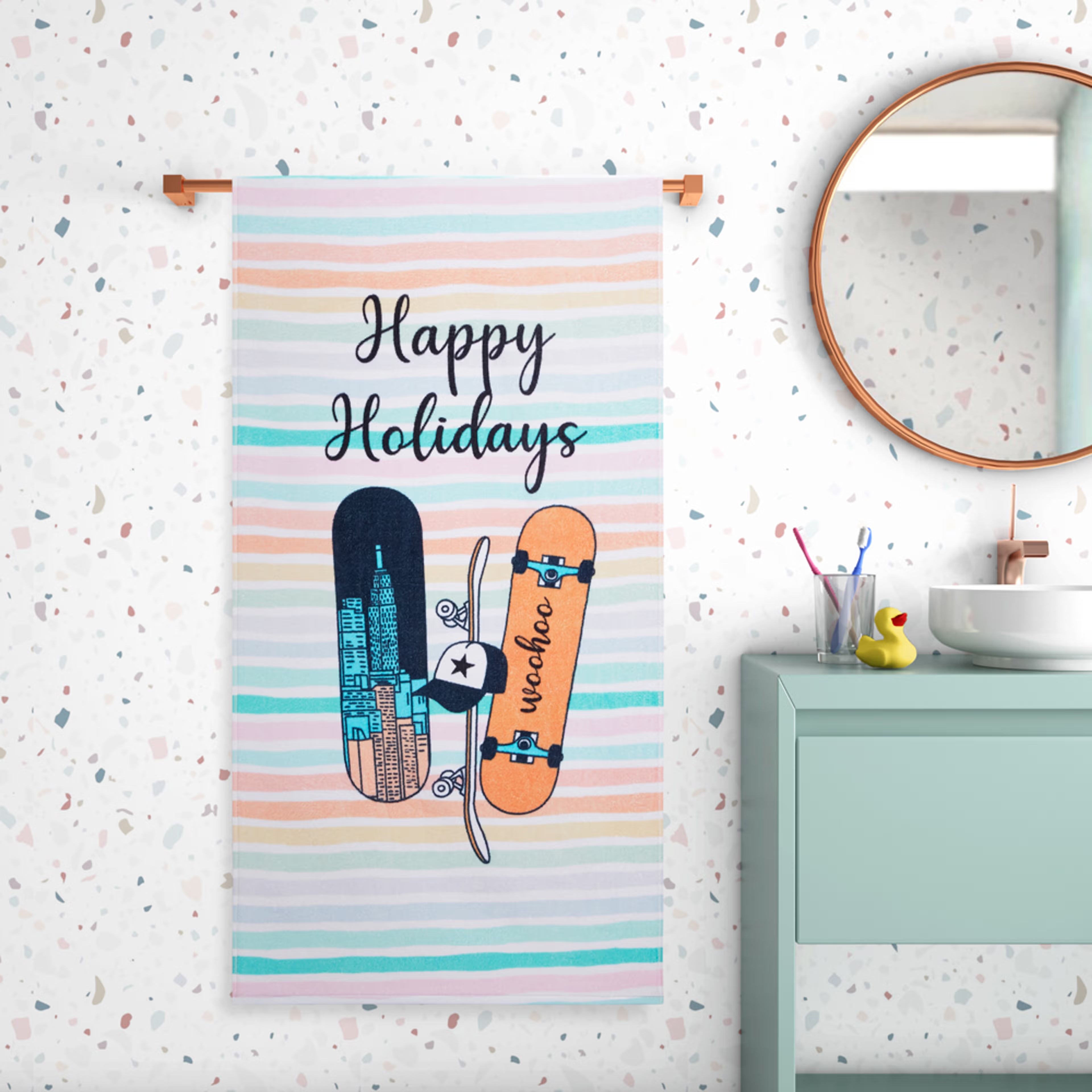 Home 43 Wakefit Holidays Kids Bath Towel