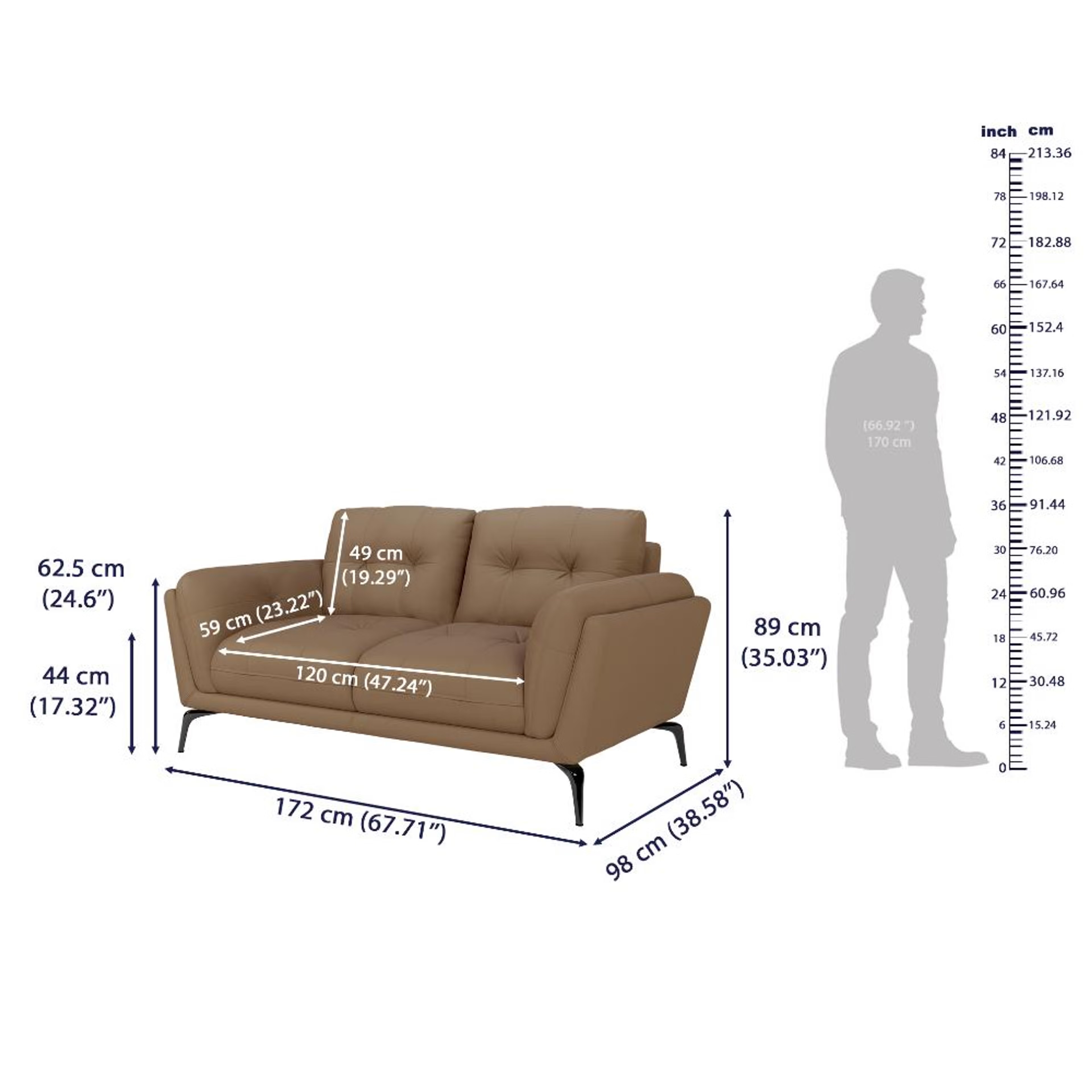 Wakefit Lille Sofa Set (3+2) Seater Regular, Set (3+2), Cappuccino 9 Wakefit Lille Sofa Set (3+2) Seater Regular, Set (3+2), Cappuccino