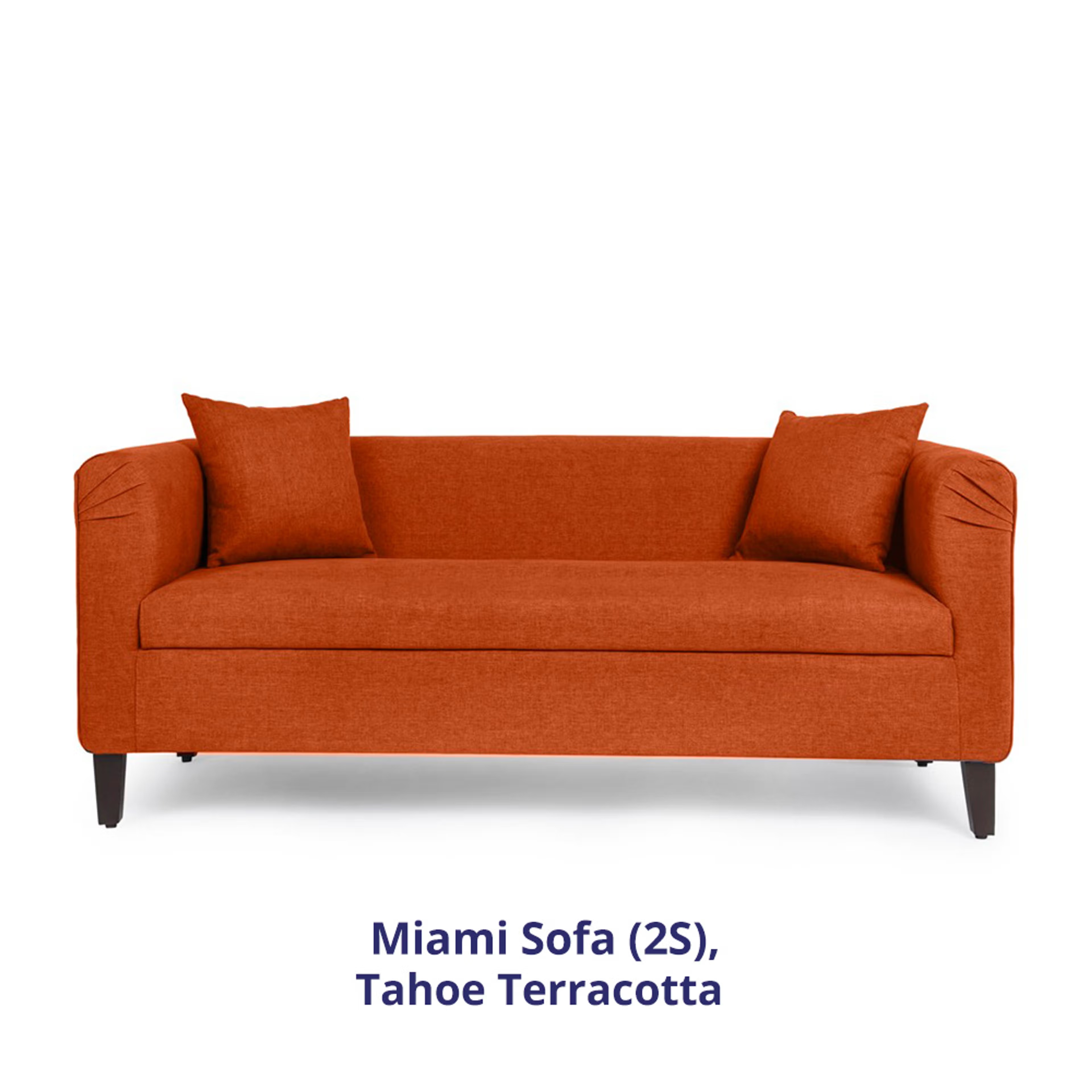Wakefit Miami Sofa - 2+1+1 Seater - Terracotta Regular, 2 Seater + 1 Seater + 1 Seater, Terracotta