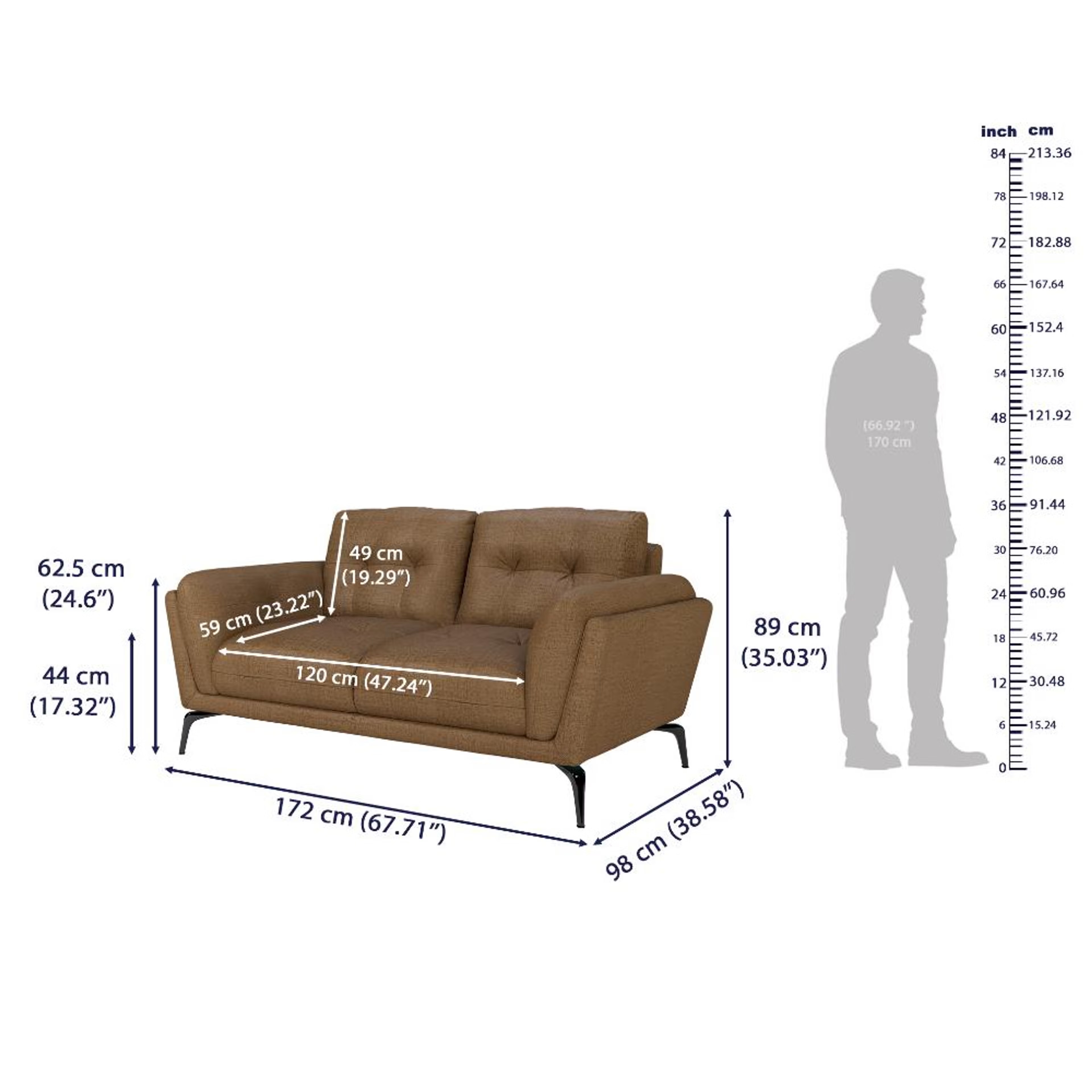 Wakefit Lille Sofa Set (3+2) Seater Regular, Set (3+2), Mocha Brown 9 Wakefit Lille Sofa Set (3+2) Seater Regular, Set (3+2), Mocha Brown