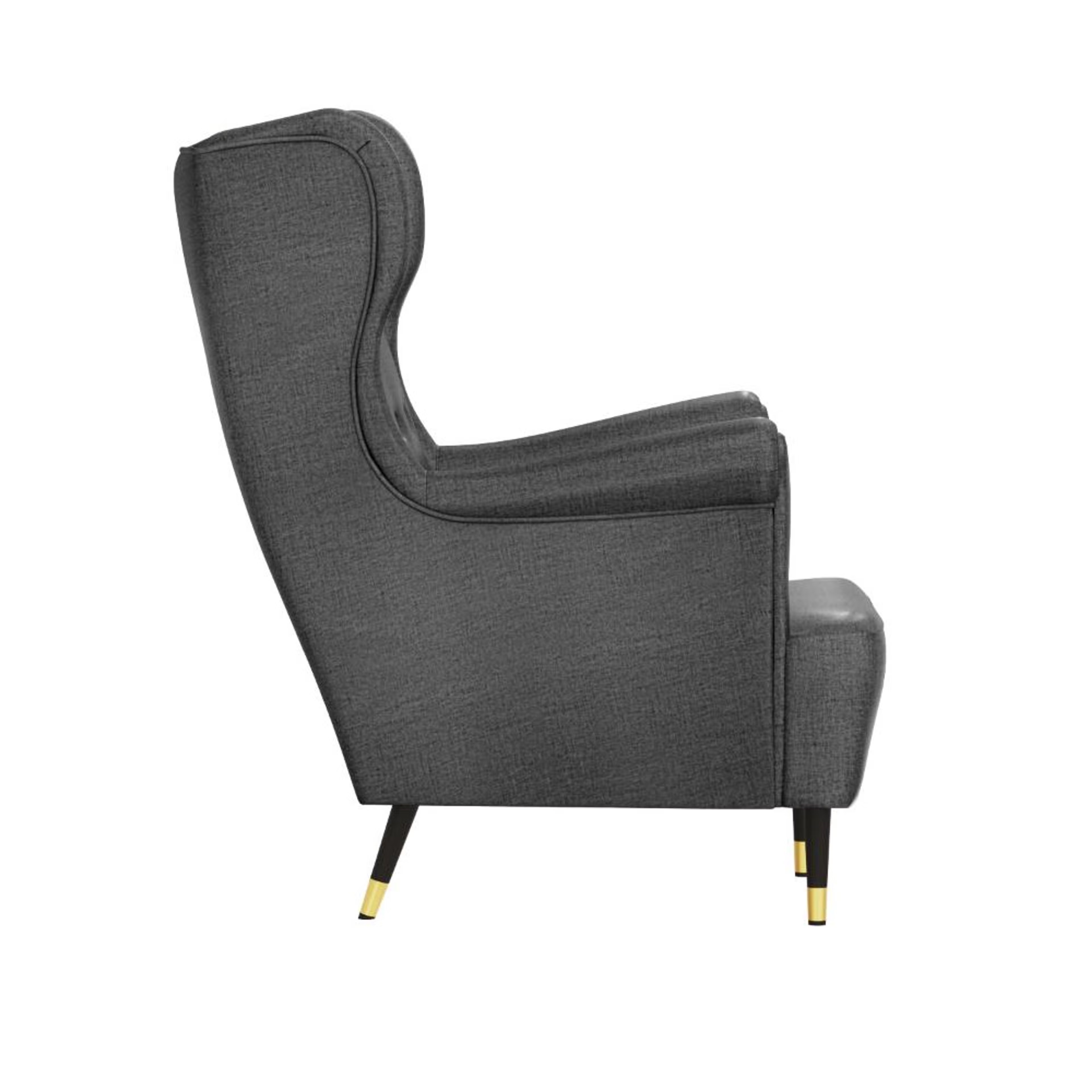 Wakefit Nicco Wing Chair - Reflection Charcoal Grey without Ottoman, Charcoal Grey 4 Wakefit Nicco Wing Chair - Reflection Charcoal Grey without Ottoman, Charcoal Grey