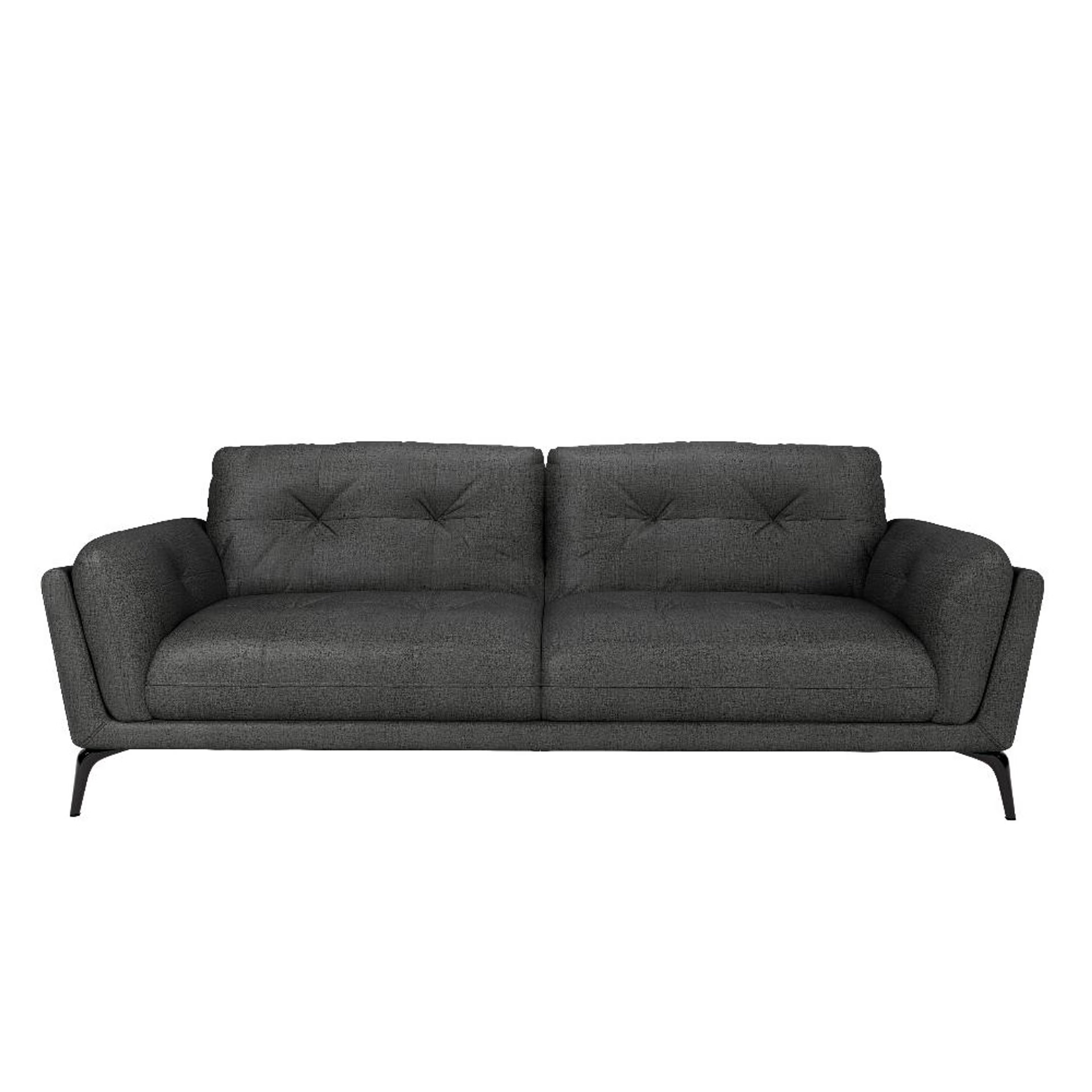 Wakefit Lille Sofa Set (3+1+1) Seater Regular, Set (3+1+1), Charcoal Grey