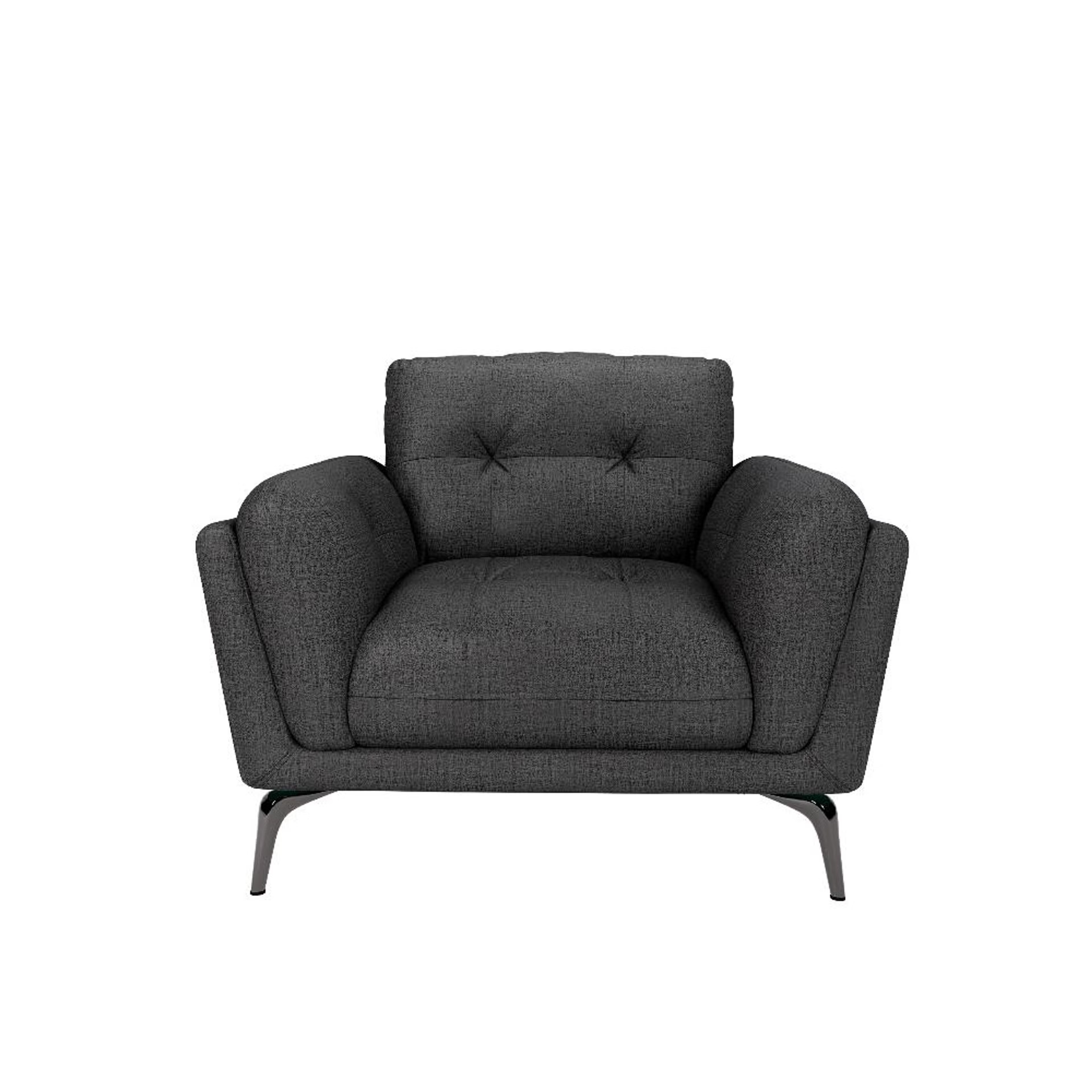 Wakefit Lille Sofa Set (2+1+1) Seater Regular, Set (2+1+1), Charcoal Grey