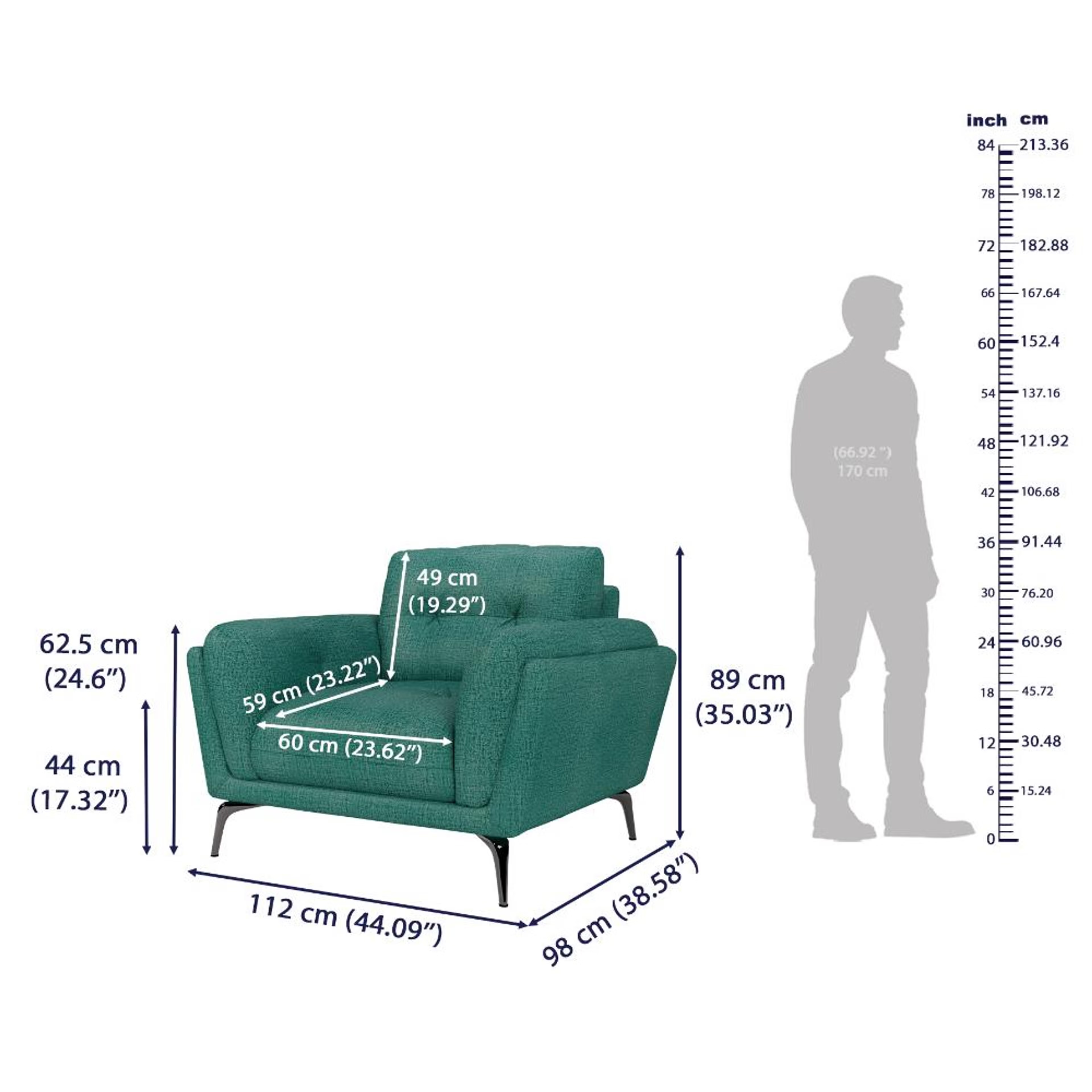Wakefit Lille Sofa Set (2+1+1) Seater Regular, Set (2+1+1), Aqua Blue 9 Wakefit Lille Sofa Set (2+1+1) Seater Regular, Set (2+1+1), Aqua Blue