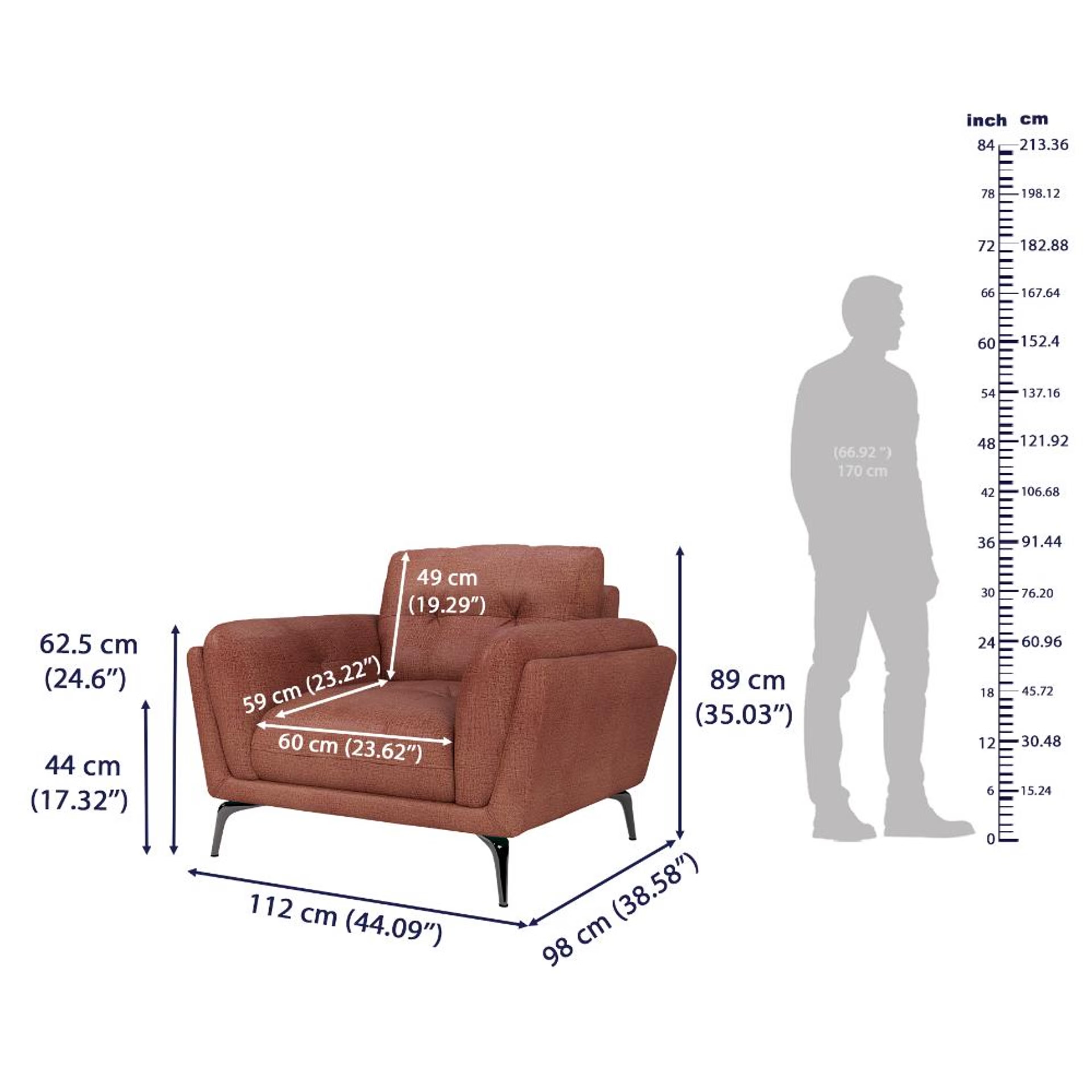 Wakefit Lille Sofa Set (3+1+1) Seater Regular, Set (3+1+1), Rose Brown 9 Wakefit Lille Sofa Set (3+1+1) Seater Regular, Set (3+1+1), Rose Brown