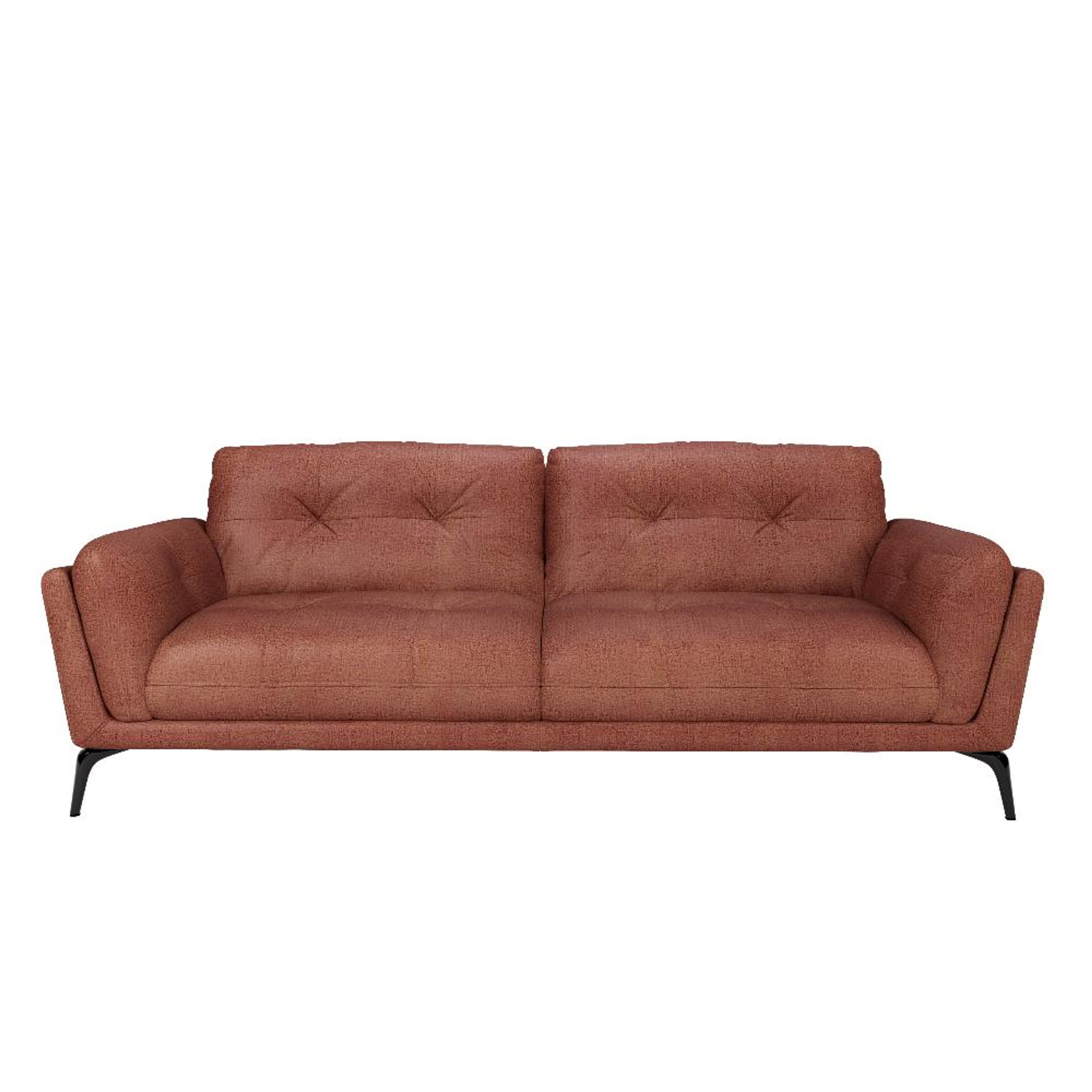 Wakefit Lille Sofa Set (3+2+1) Seater Regular, Set (3+2+1), Rose Brown