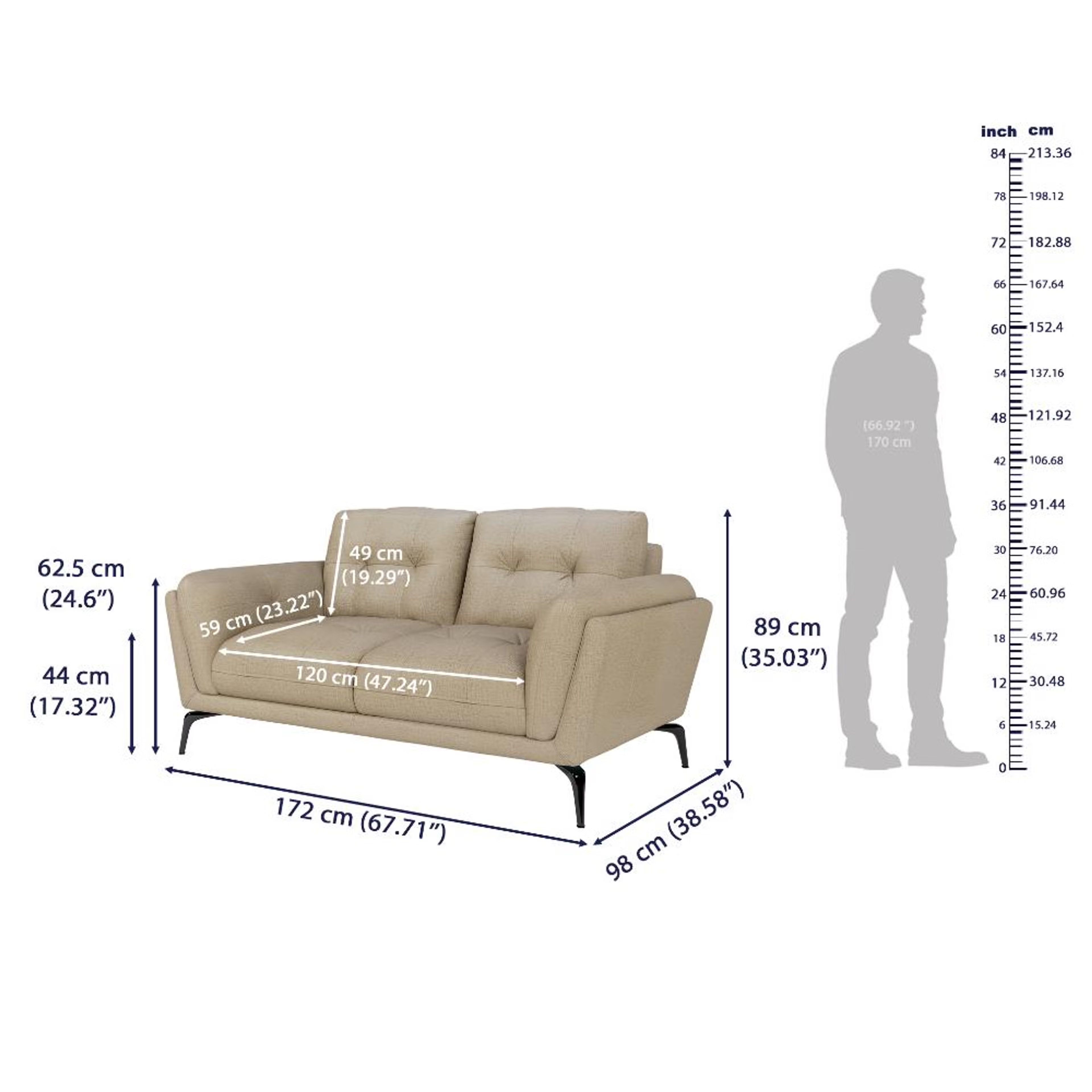 Wakefit Lille Sofa Set (2+1+1) Seater Regular, Set (2+1+1), White 8 Wakefit Lille Sofa Set (2+1+1) Seater Regular, Set (2+1+1), White