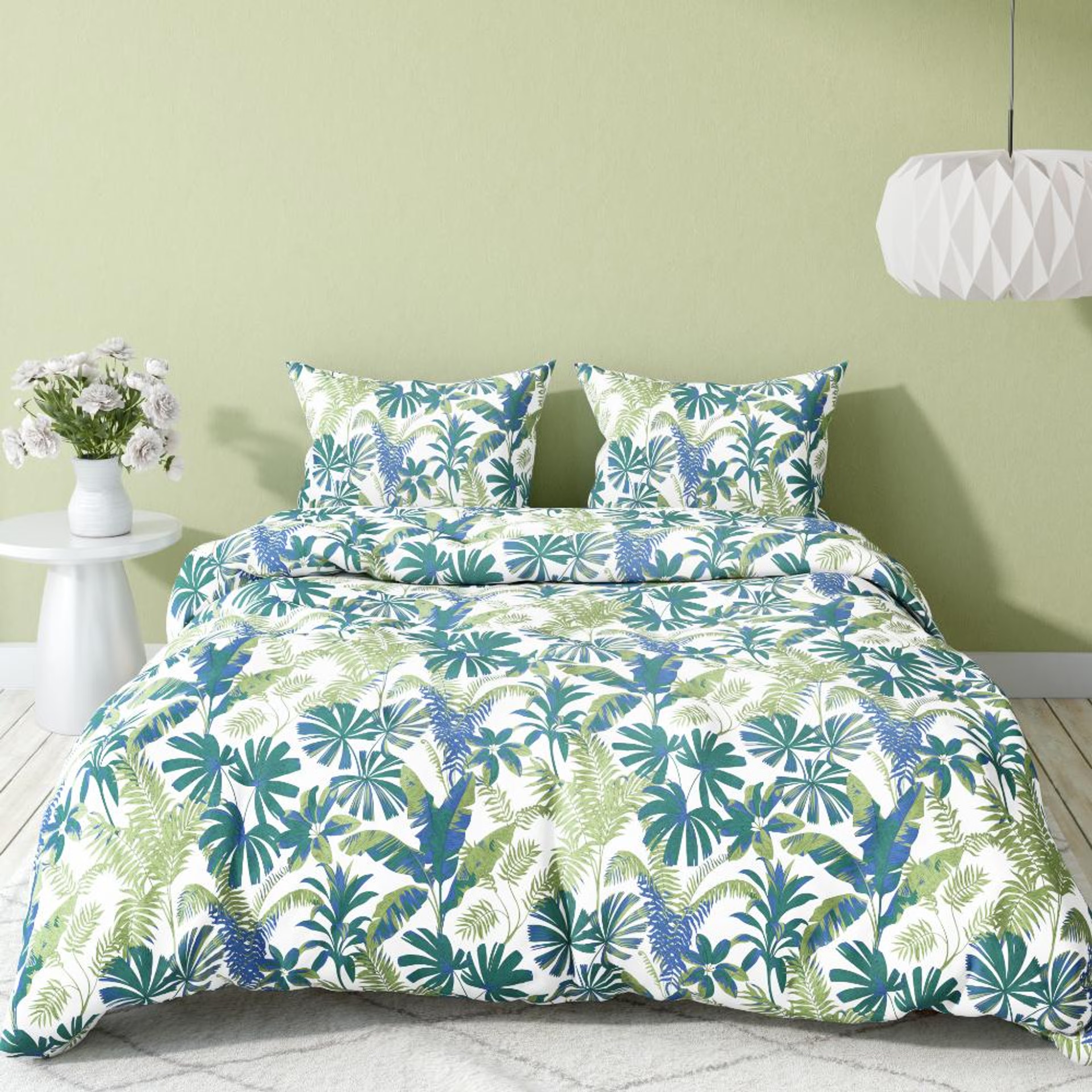 Home 30 100% Cotton 220 TC Fitted Bedsheet With 2 Pillow Covers | Kevin King, 72" x 72", Kevin | 1.83m x 1.83m King - 72" x 72\