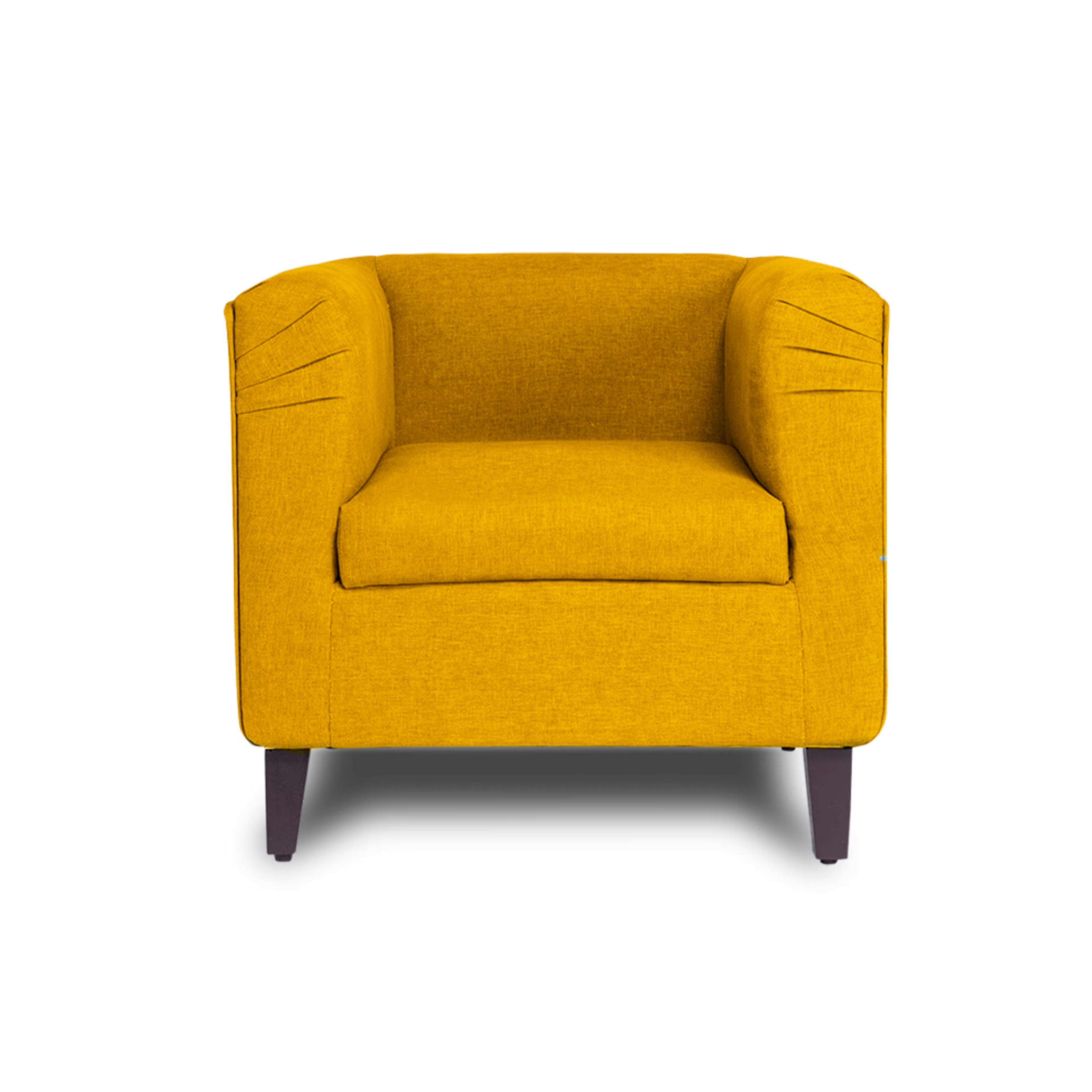 Wakefit Miami Sofa - 1 Seater - Chrome Yellow Regular, 1 Seater, Chrome Yellow