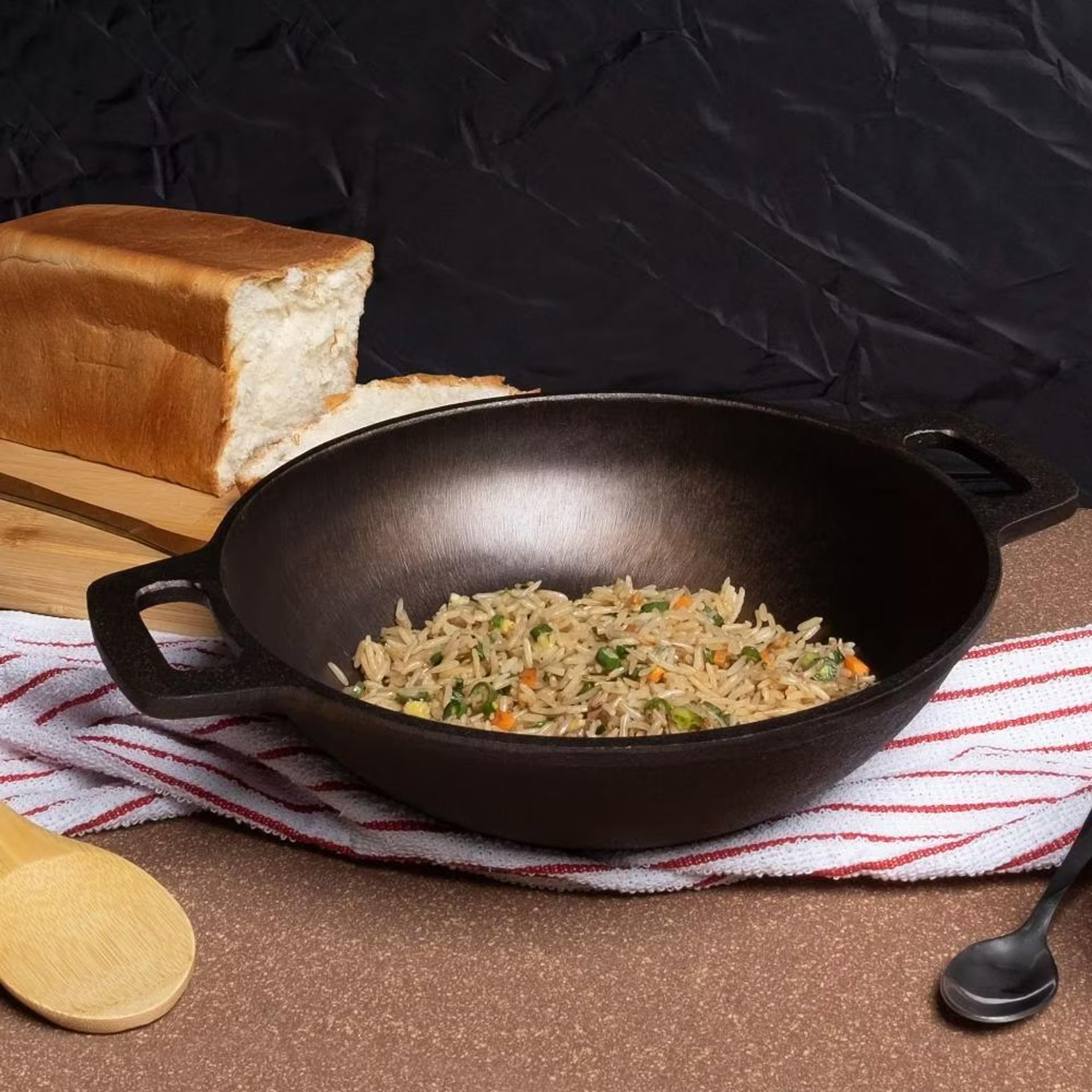Cast Iron Kadai | Non Stick | 2.5 Liters | 25.4 cm | Round Base Kadai, Cast Iron, Non Induction Base, Kadai-2.5 Ltr 6 Cast Iron Kadai | Non Stick | 2.5 Liters | 25.4 cm | Round Base Kadai, Cast Iron, Non Induction Base, Kadai-2.5 Ltr