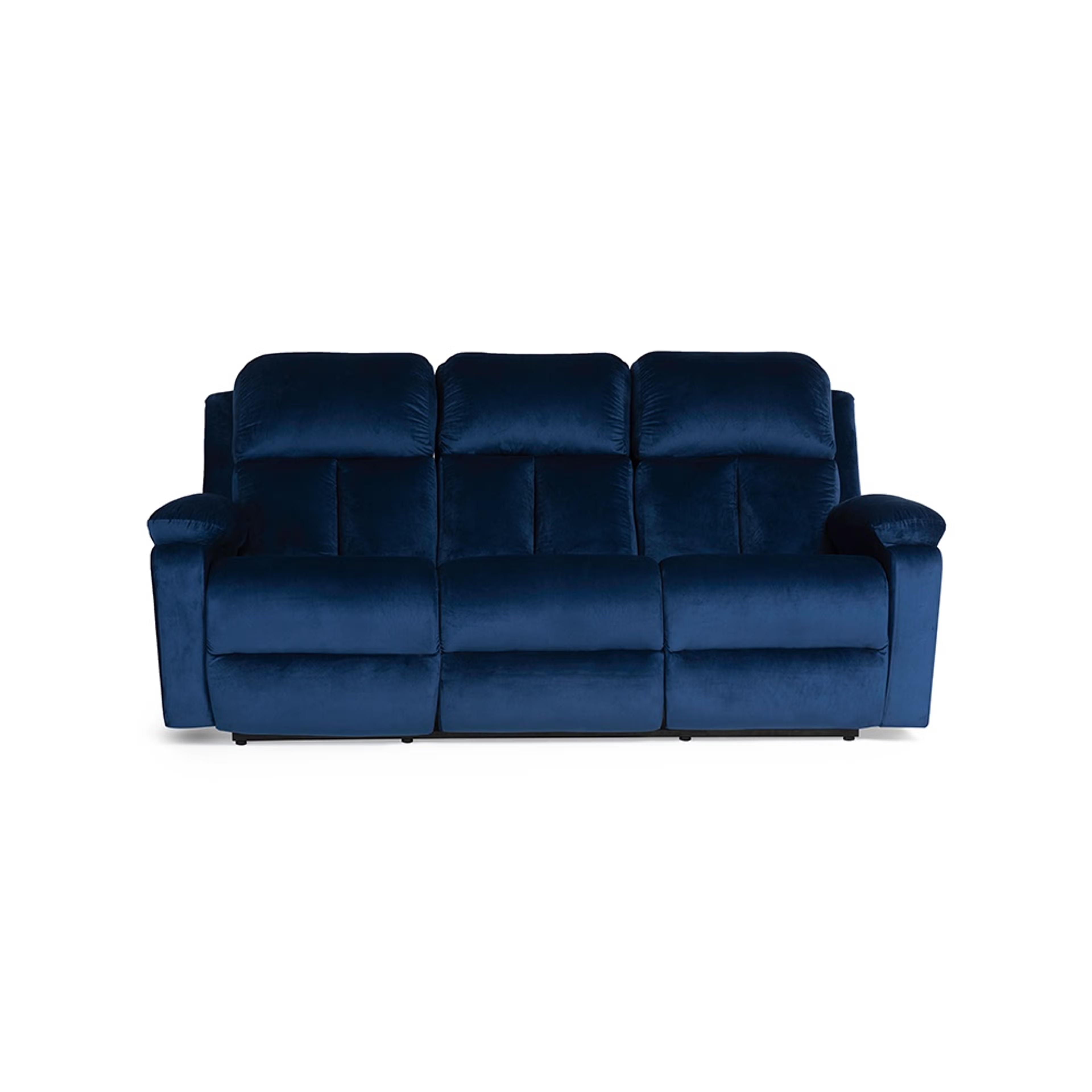 Wakefit Stargazer Recliner - 3 Seater - Velvet Blue Manual, Regular, 3 Seater, Blue