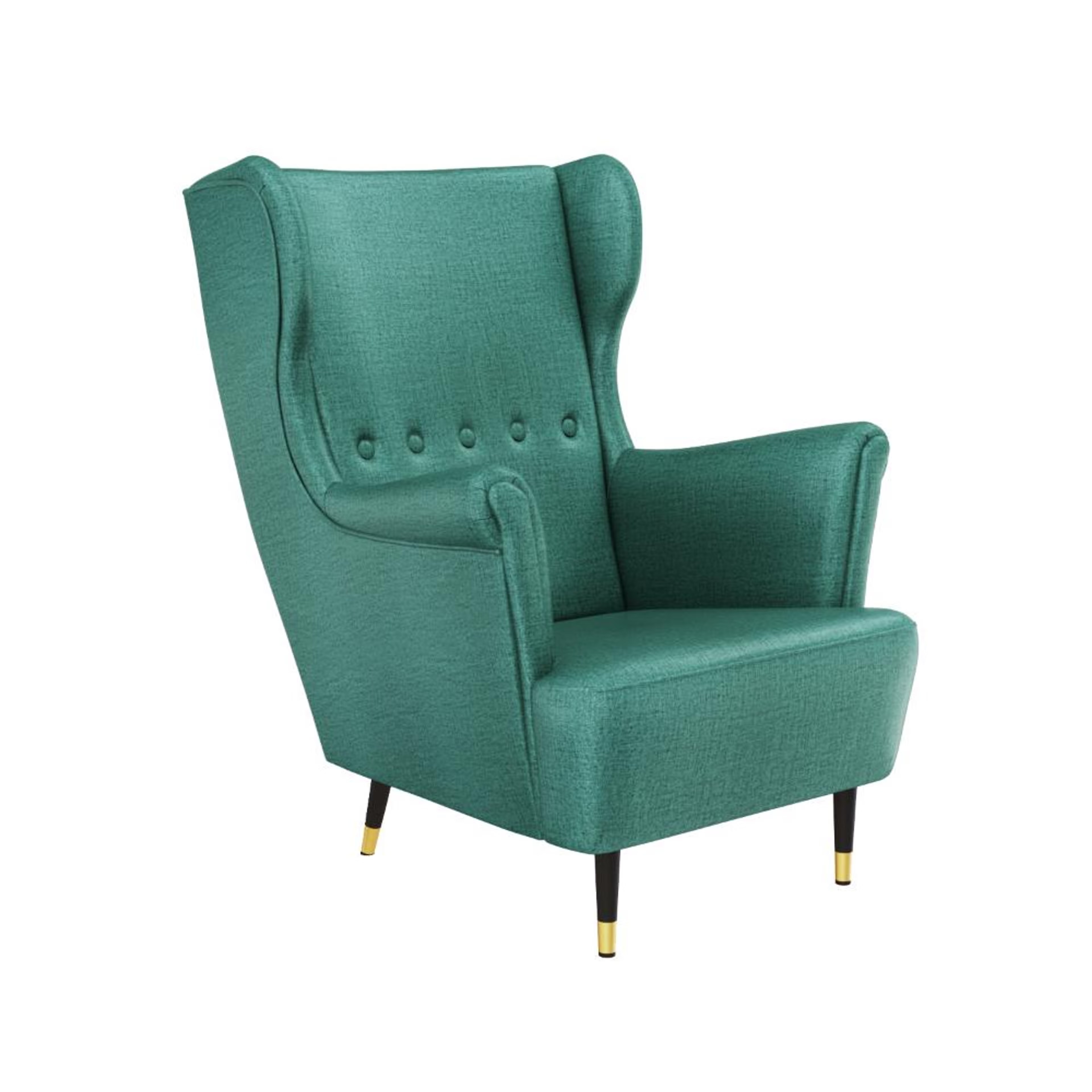 Wakefit Nicco Wing Chair + Ottoman - Aqua Blue with ottoman, Aqua Blue 4 Wakefit Nicco Wing Chair + Ottoman - Aqua Blue with ottoman, Aqua Blue