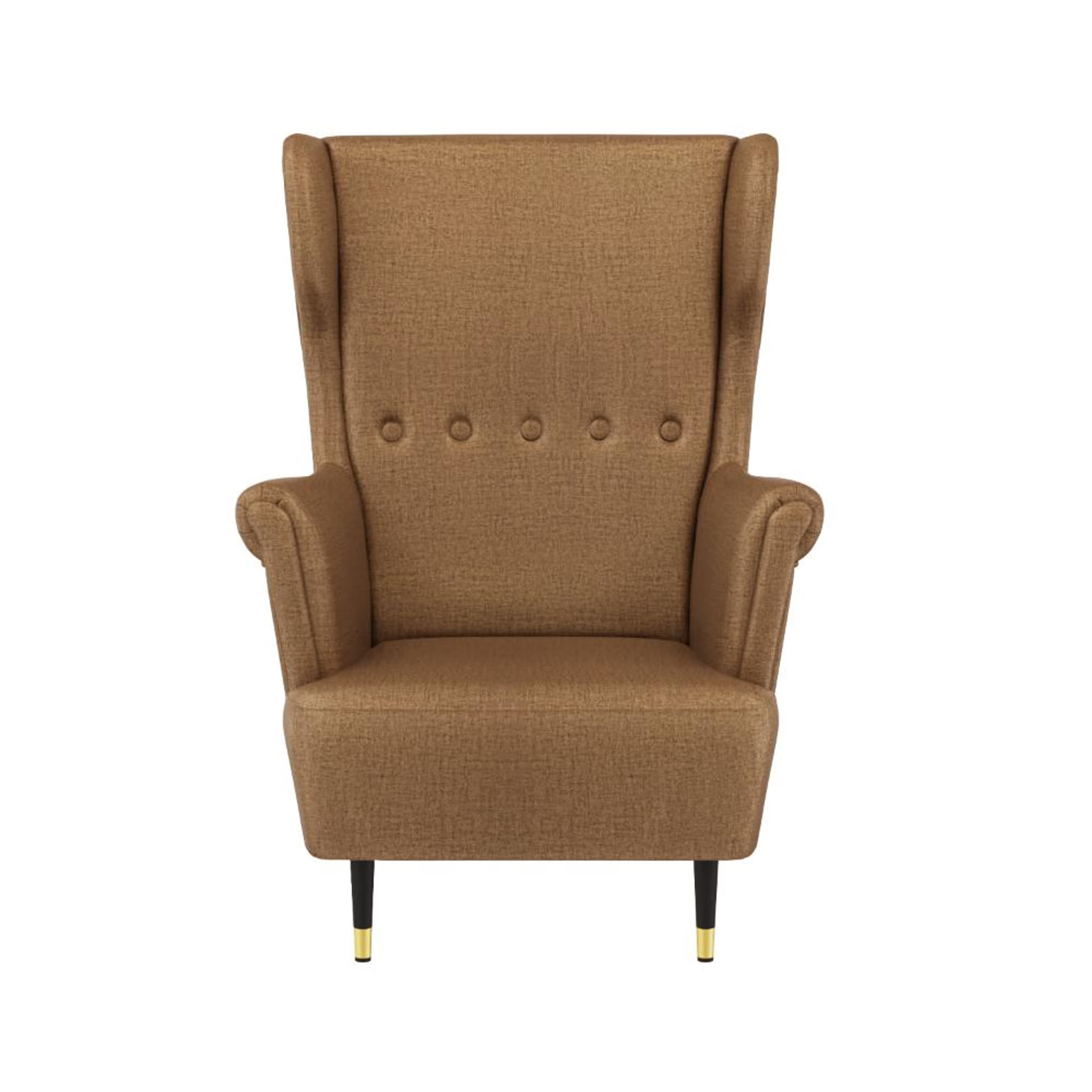 Wakefit Nicco Wing Chair + Ottoman - Mocha Brown with ottoman, Mocha Brown 2 Wakefit Nicco Wing Chair + Ottoman - Mocha Brown with ottoman, Mocha Brown