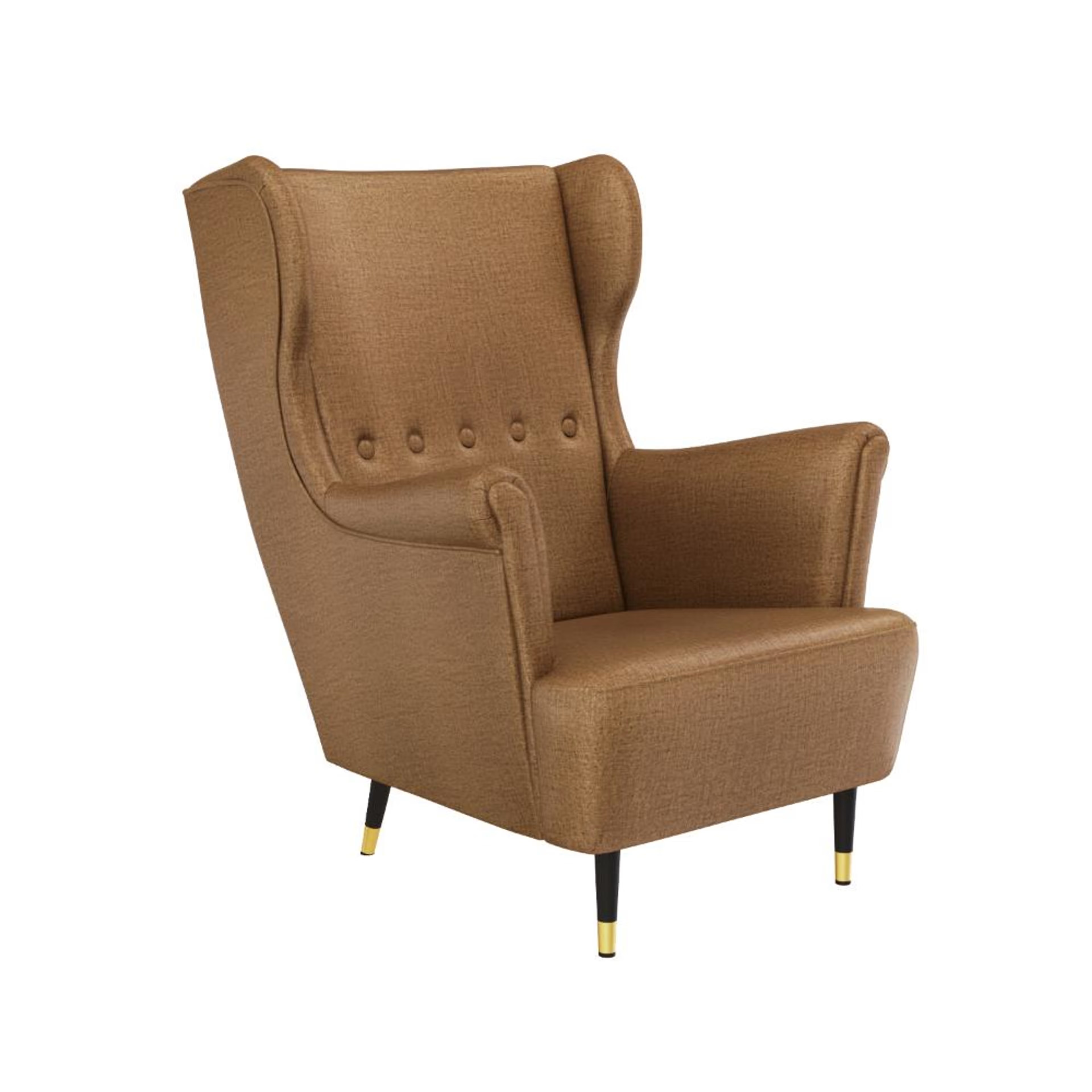 Wakefit Nicco Wing Chair + Ottoman - Mocha Brown with ottoman, Mocha Brown 4 Wakefit Nicco Wing Chair + Ottoman - Mocha Brown with ottoman, Mocha Brown